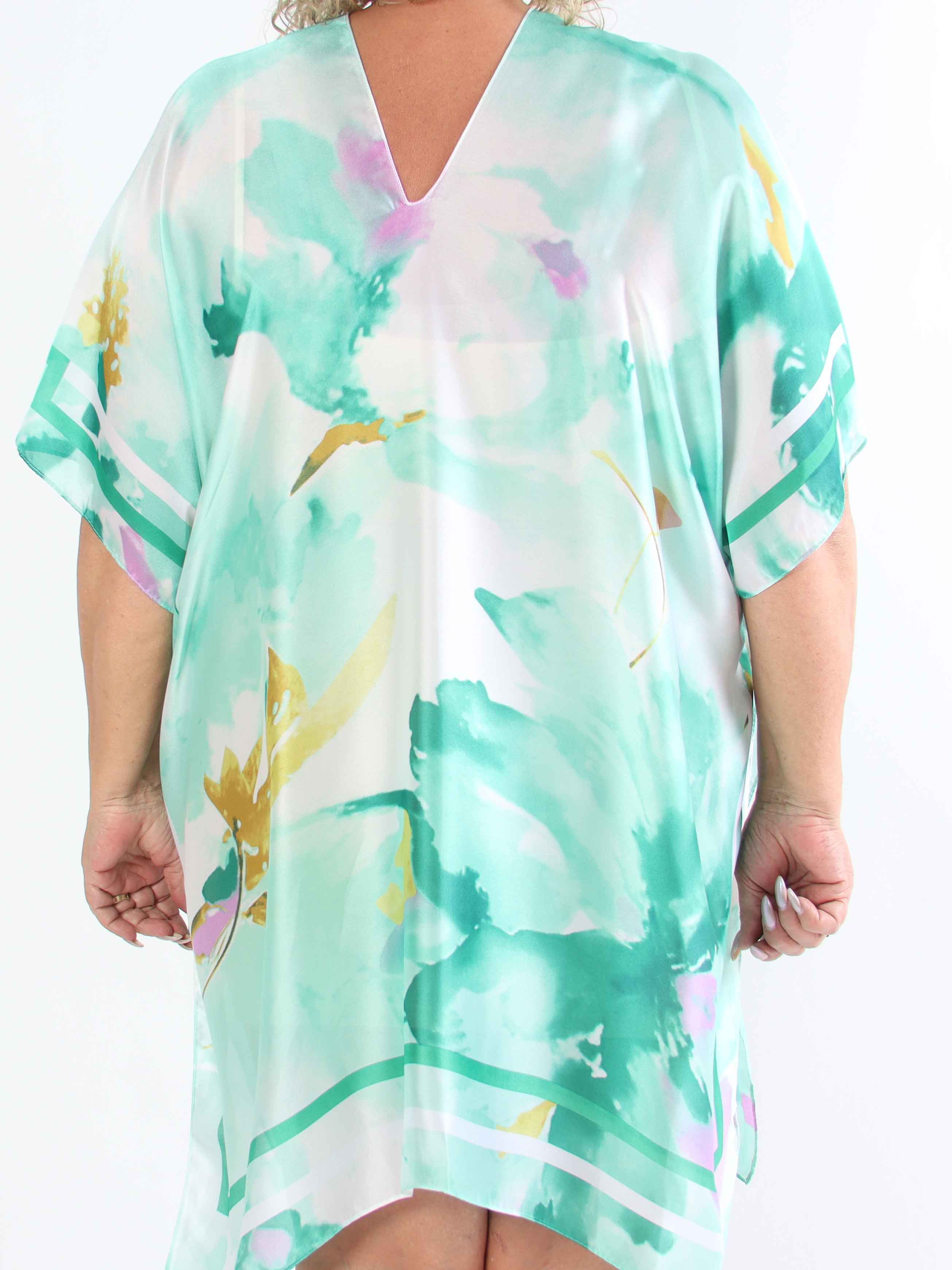 Maggie - Plus size tunika i blød viskose og silke