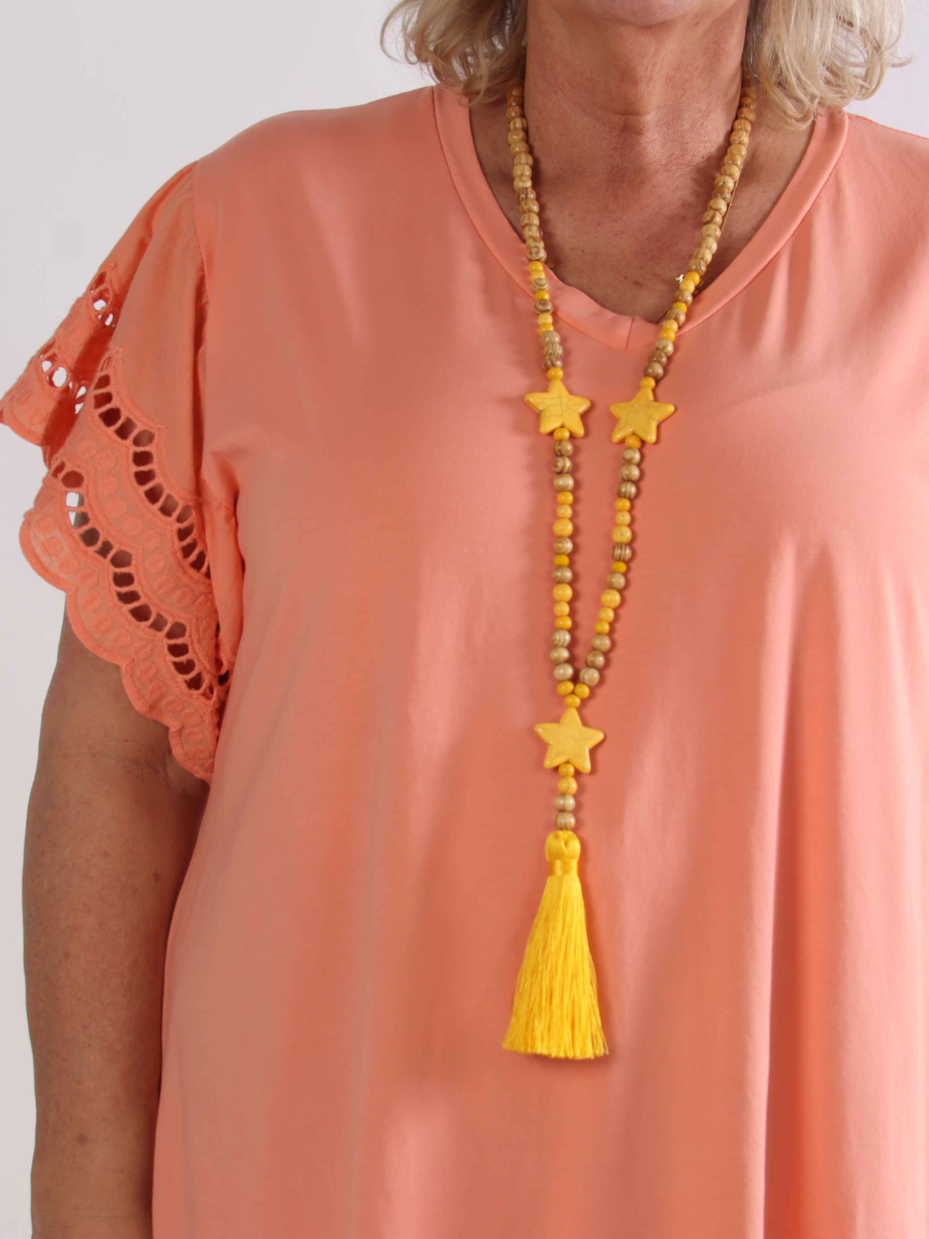 Magnolia - Plus size t-shirtkjole i blød bomuld med fine ærmer i broderet hulmønster