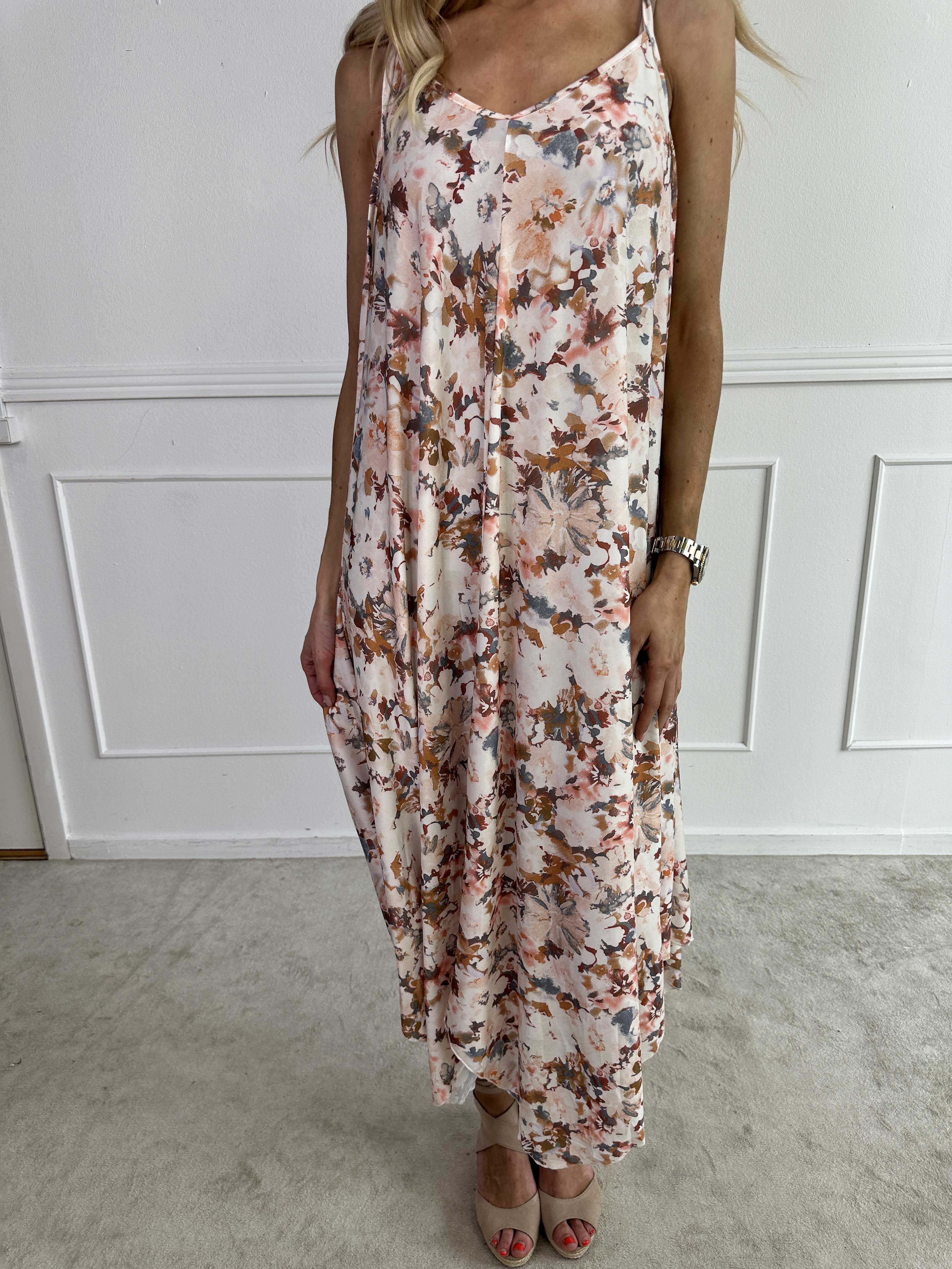 Maisie Flower - Stropkjole i elastisk stof med blomsterprint