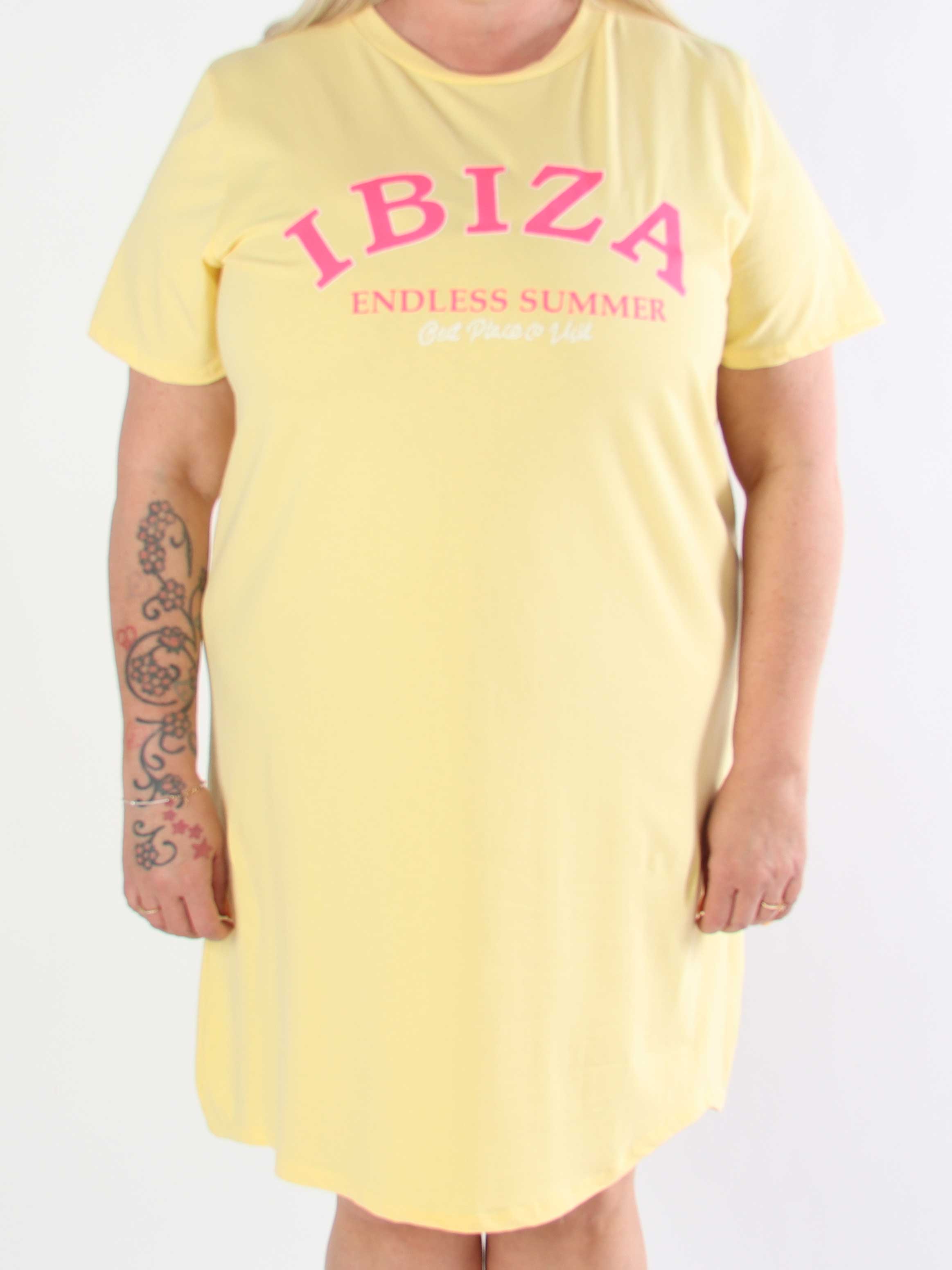 Matilda - T-shirt kjole i bomuld med Ibiza stående