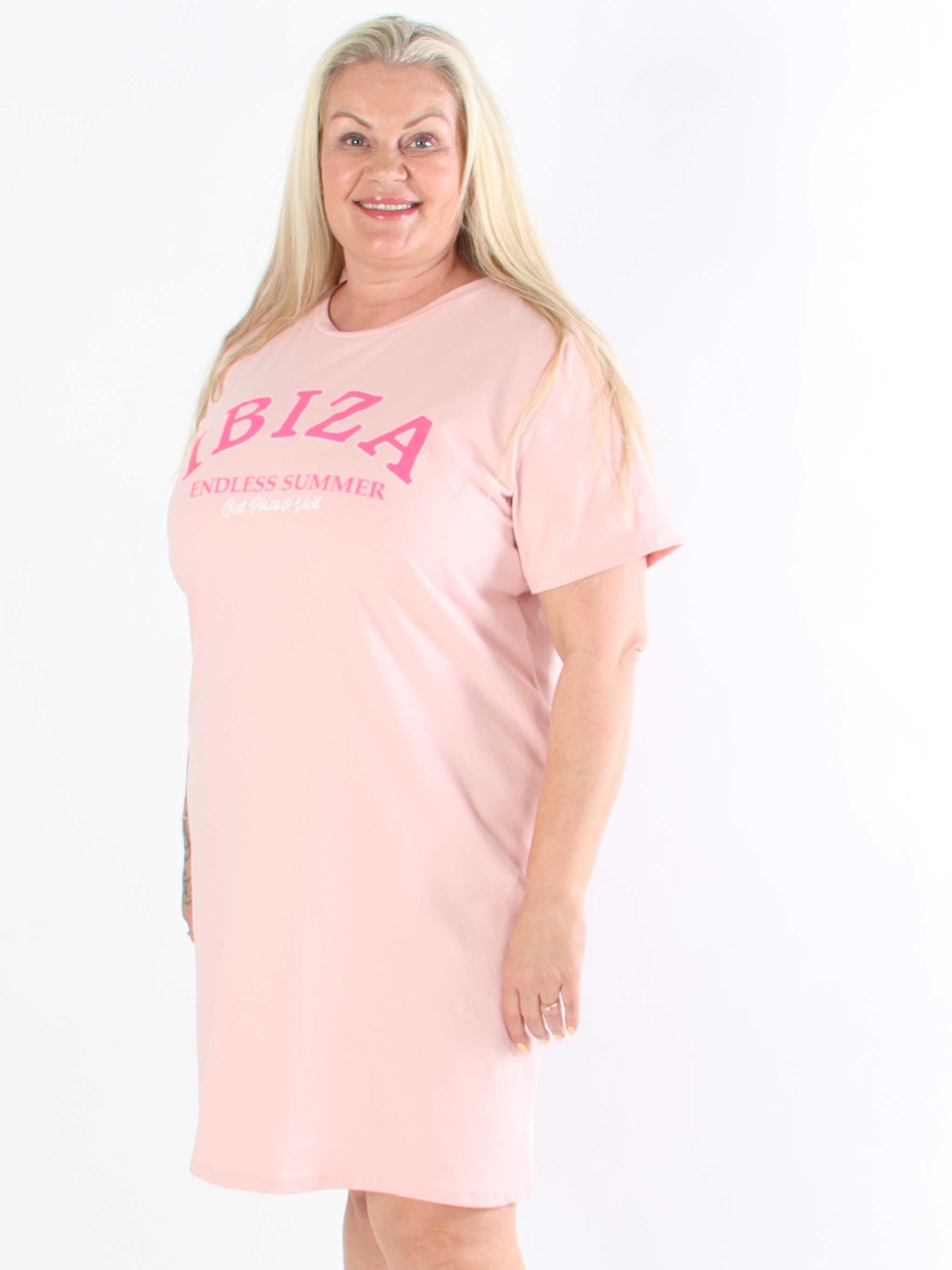 Matilda - T-shirt kjole i bomuld med Ibiza stående