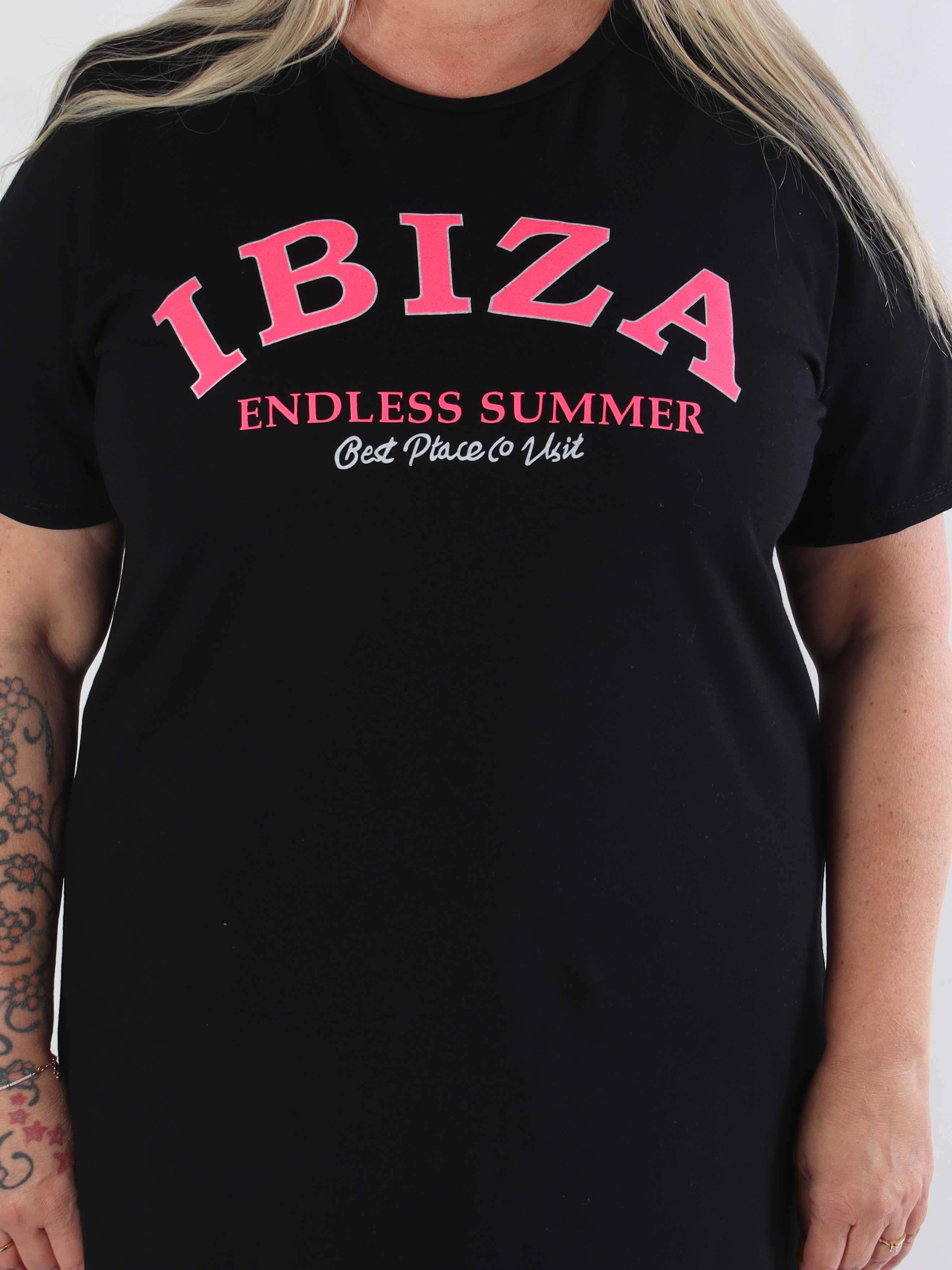 Matilda - T-shirt kjole i bomuld med Ibiza stående