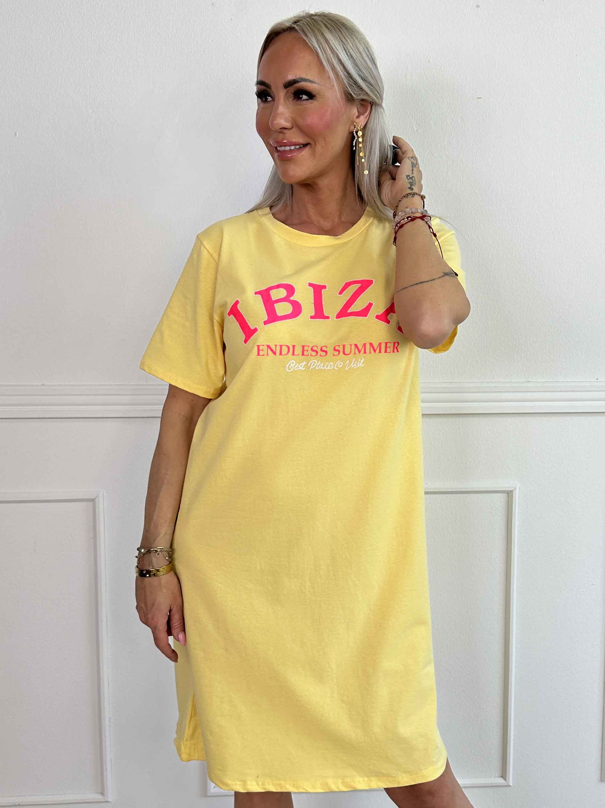 Matilda - T-shirt kjole i bomuld med Ibiza stående