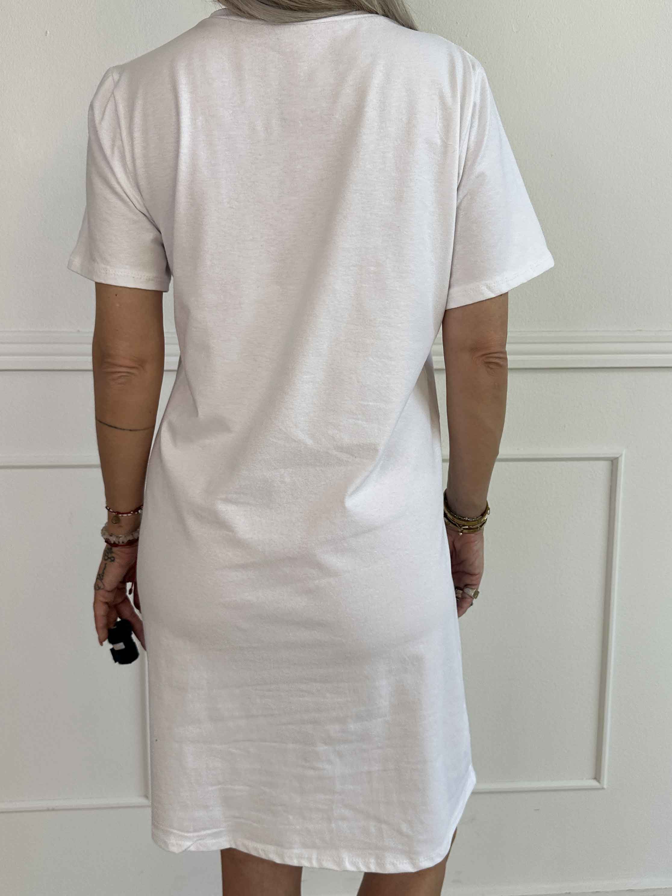 Matilda - T-shirt kjole i bomuld med Ibiza stående