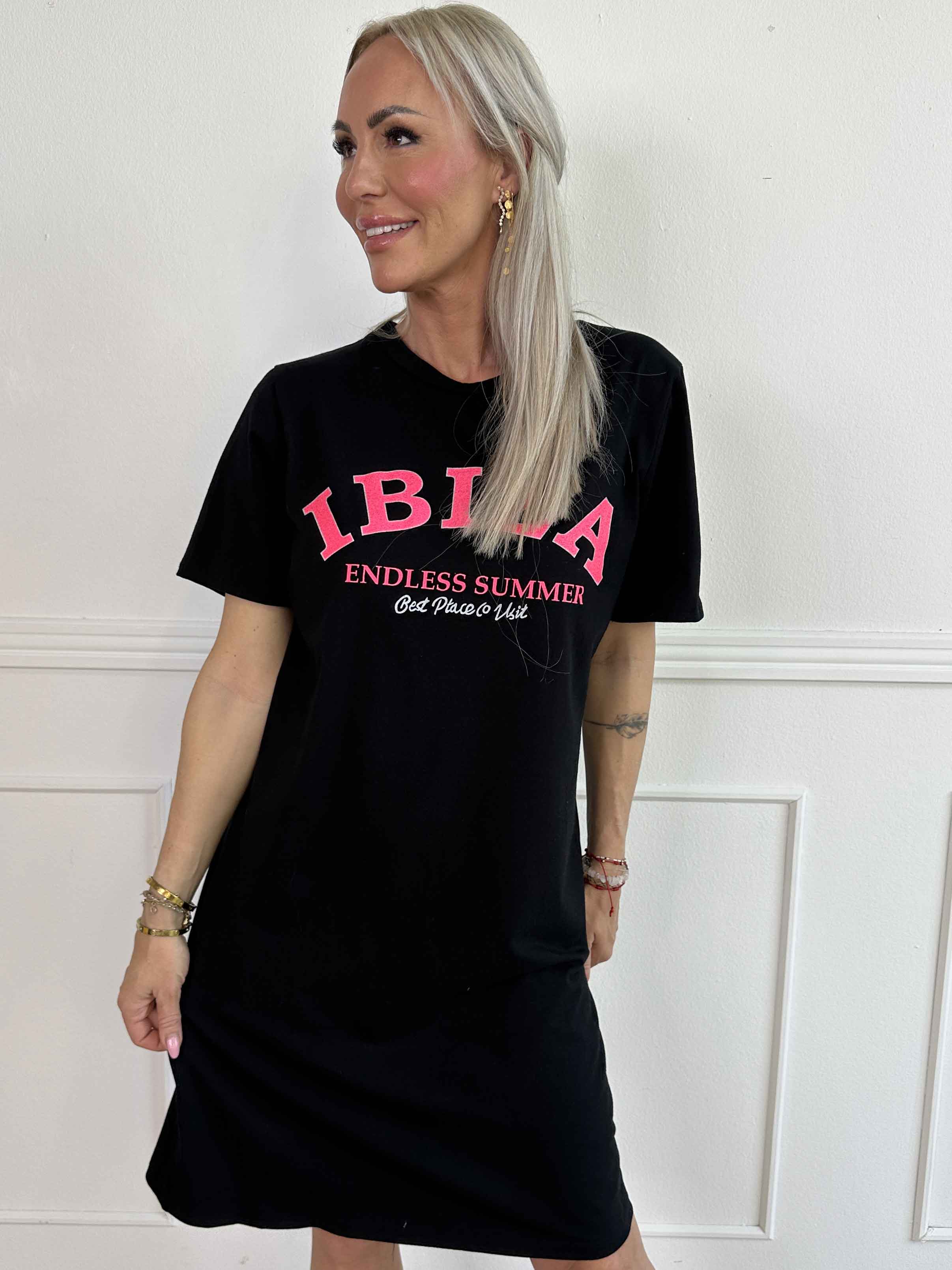 Matilda - T-shirt kjole i bomuld med Ibiza stående