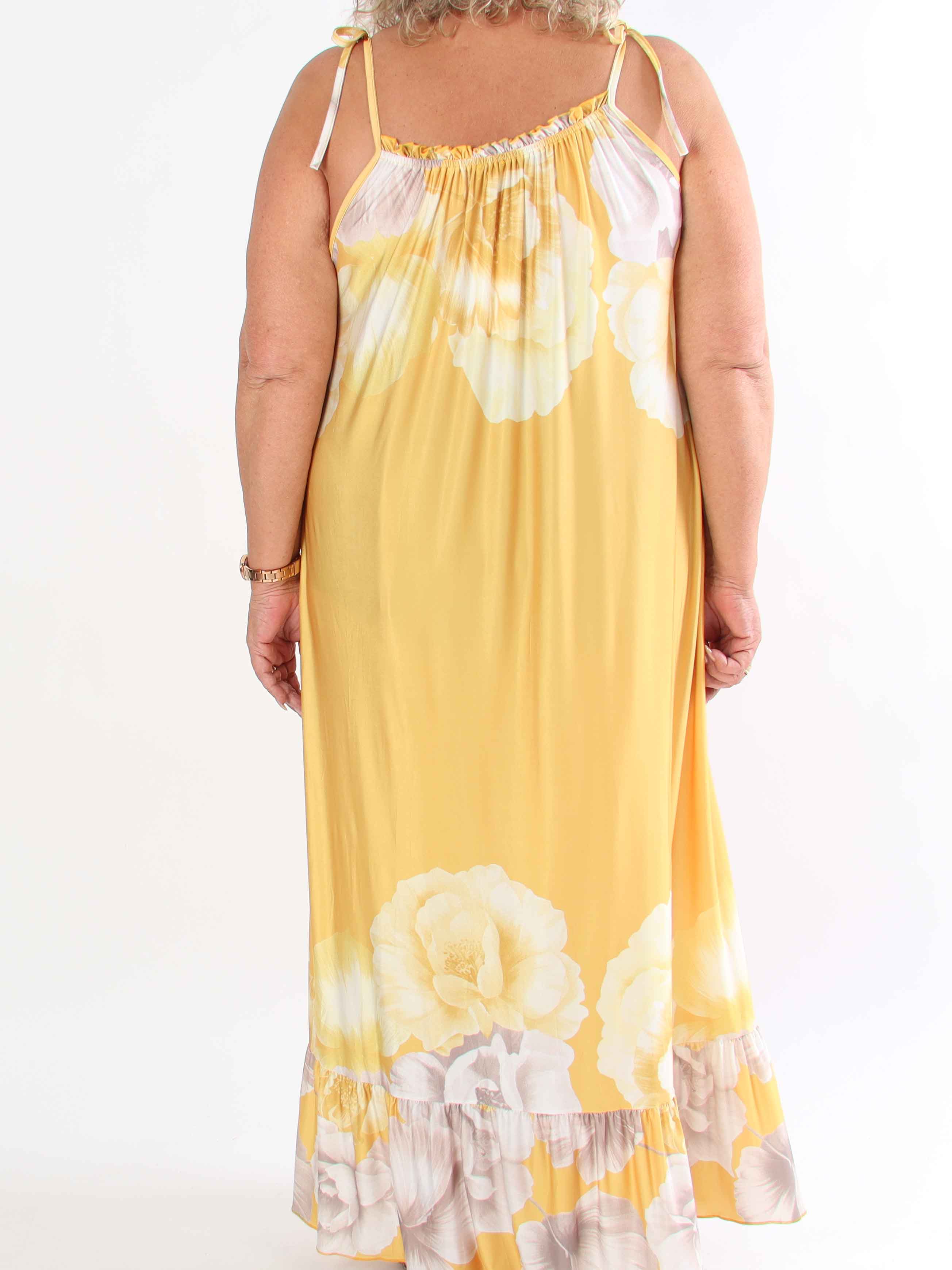 Maya - Elastisk plus size sommerkjole med blomster