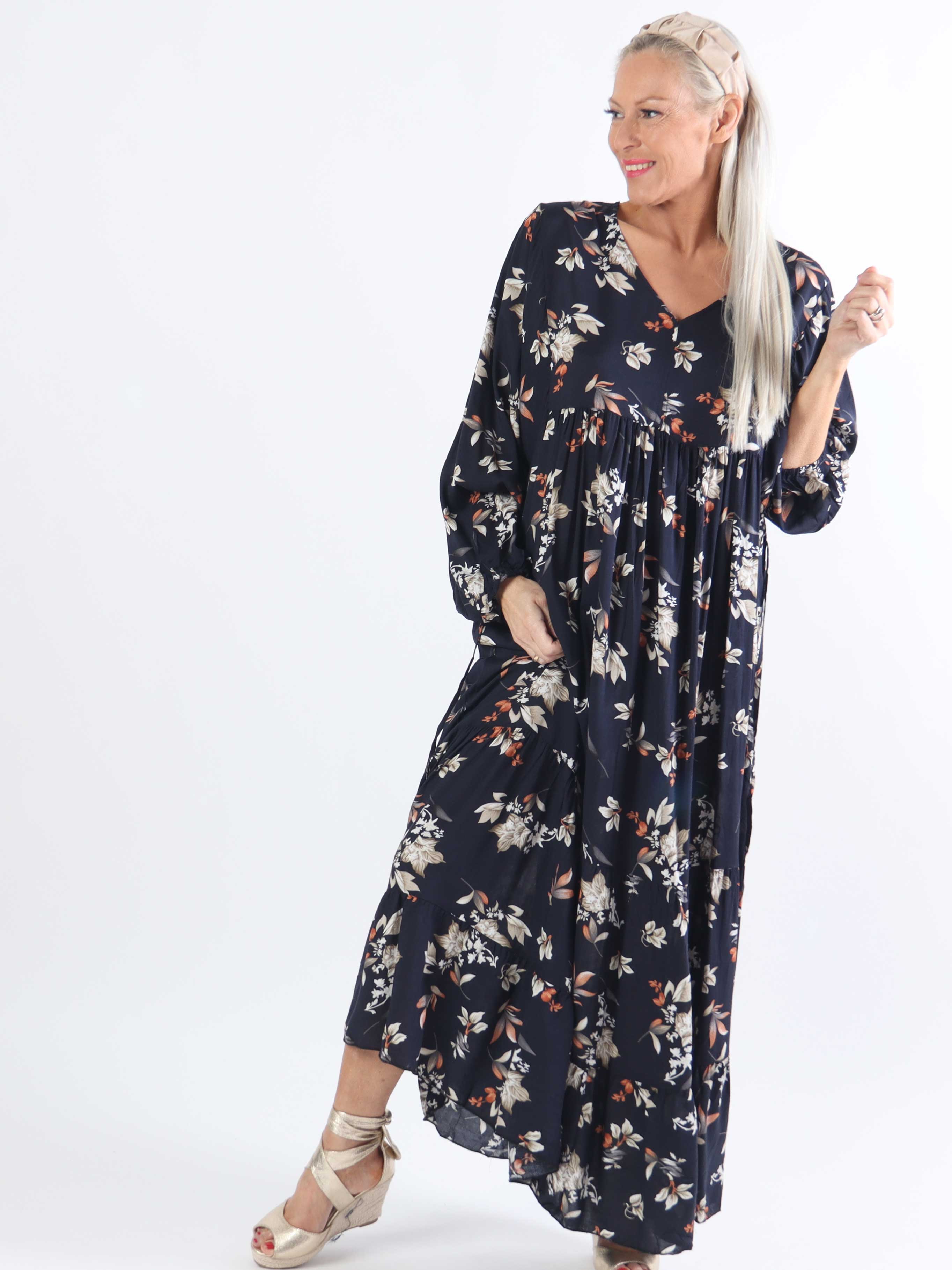 Michelle - Sød plussize blomstret kjole