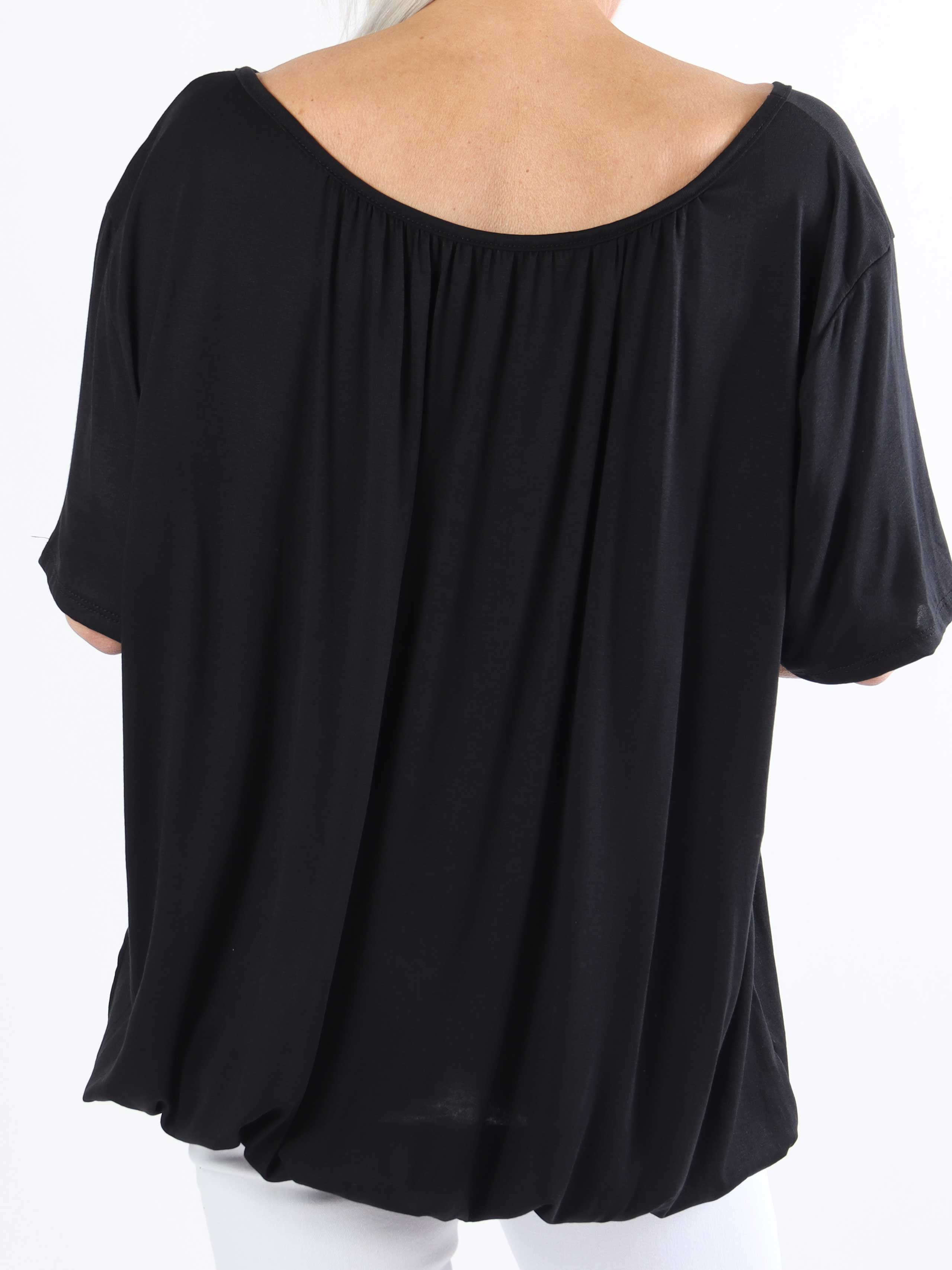 Miracle t-shirt - Basis t-shirt i plus size med elastik forneden (bestseller)