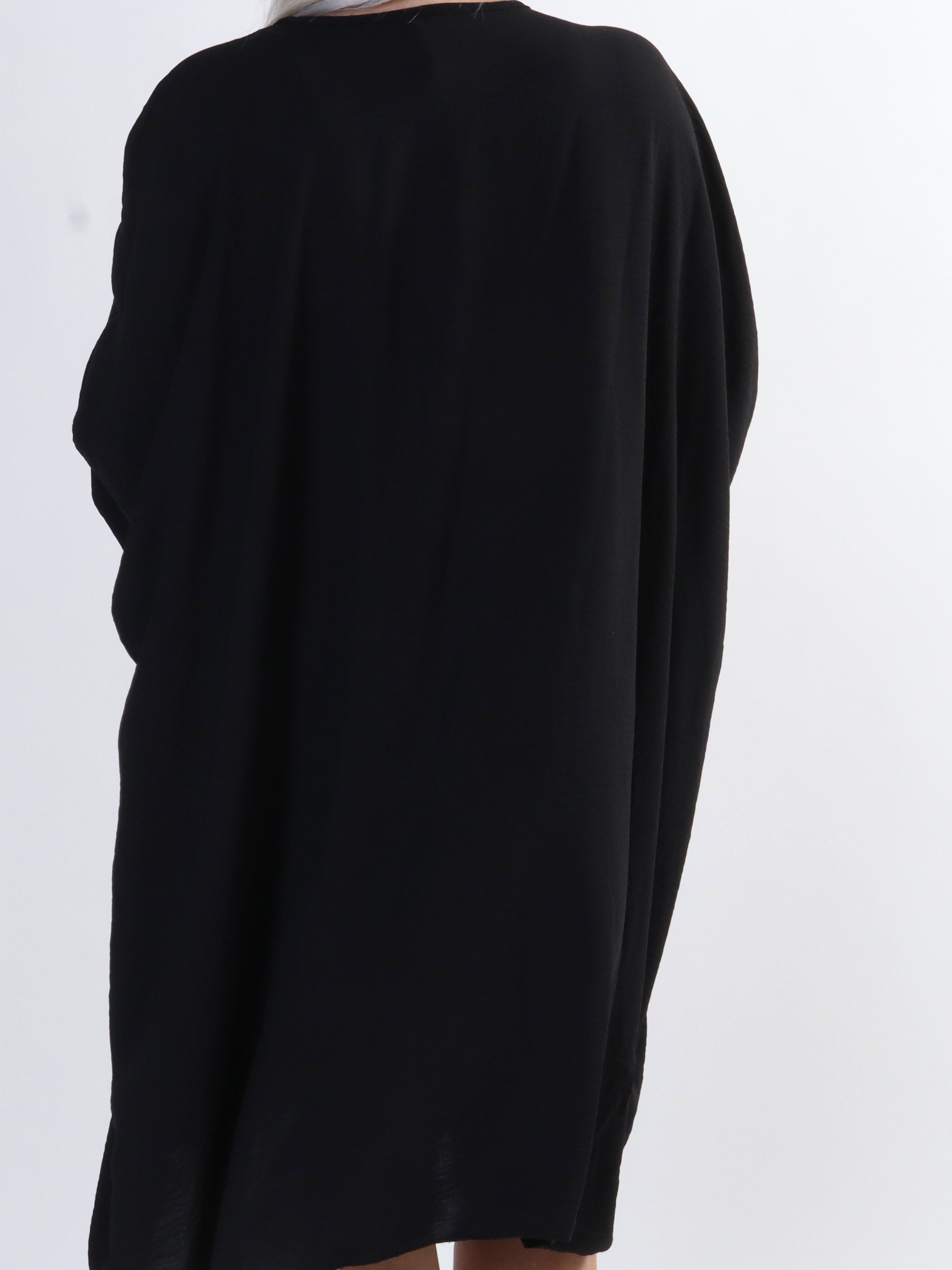 Mika - Oversize plus size kjole i viscose med motiv foran