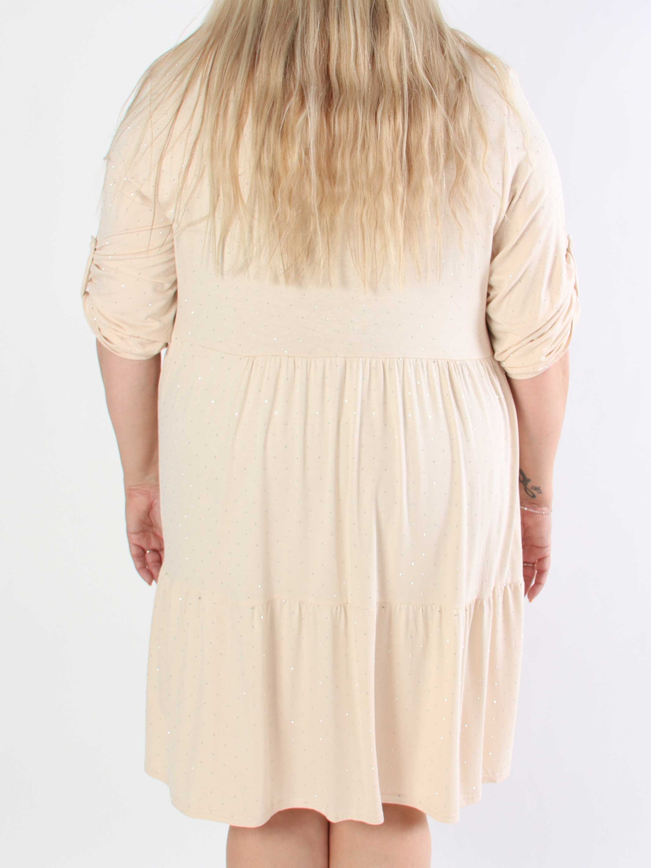 Milano Crystal Midi - Plus size kjole i viskose med similisten