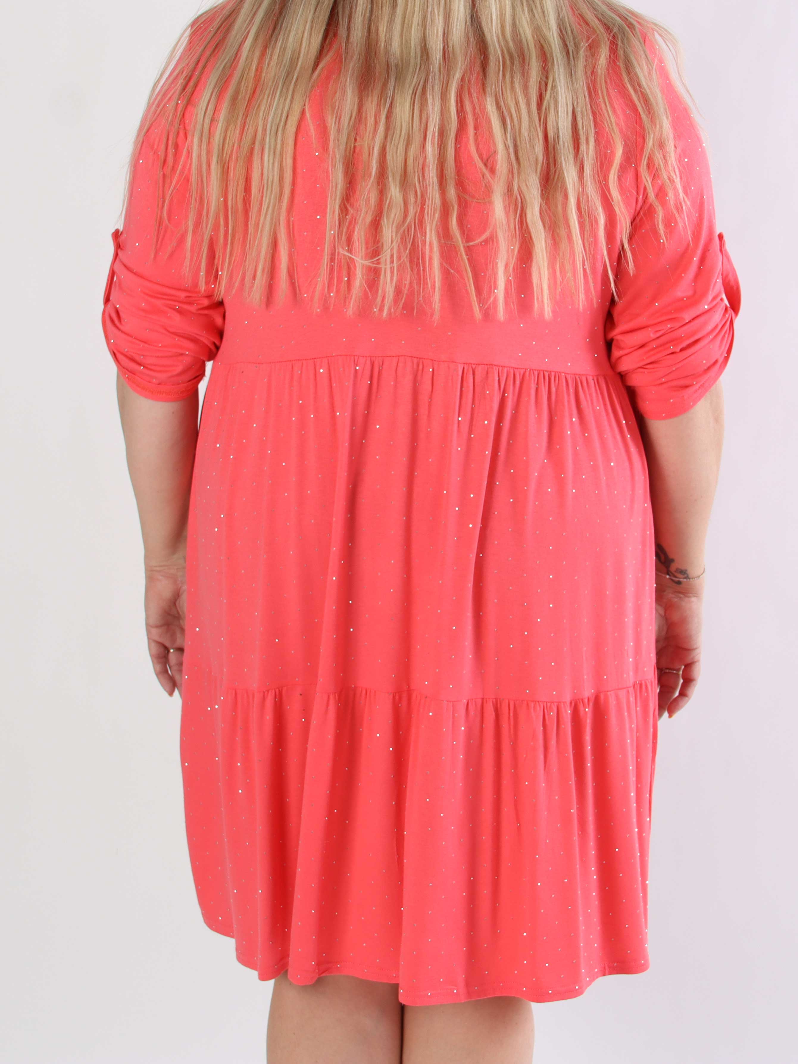 Milano Crystal Midi - Plus size kjole i viskose med similisten