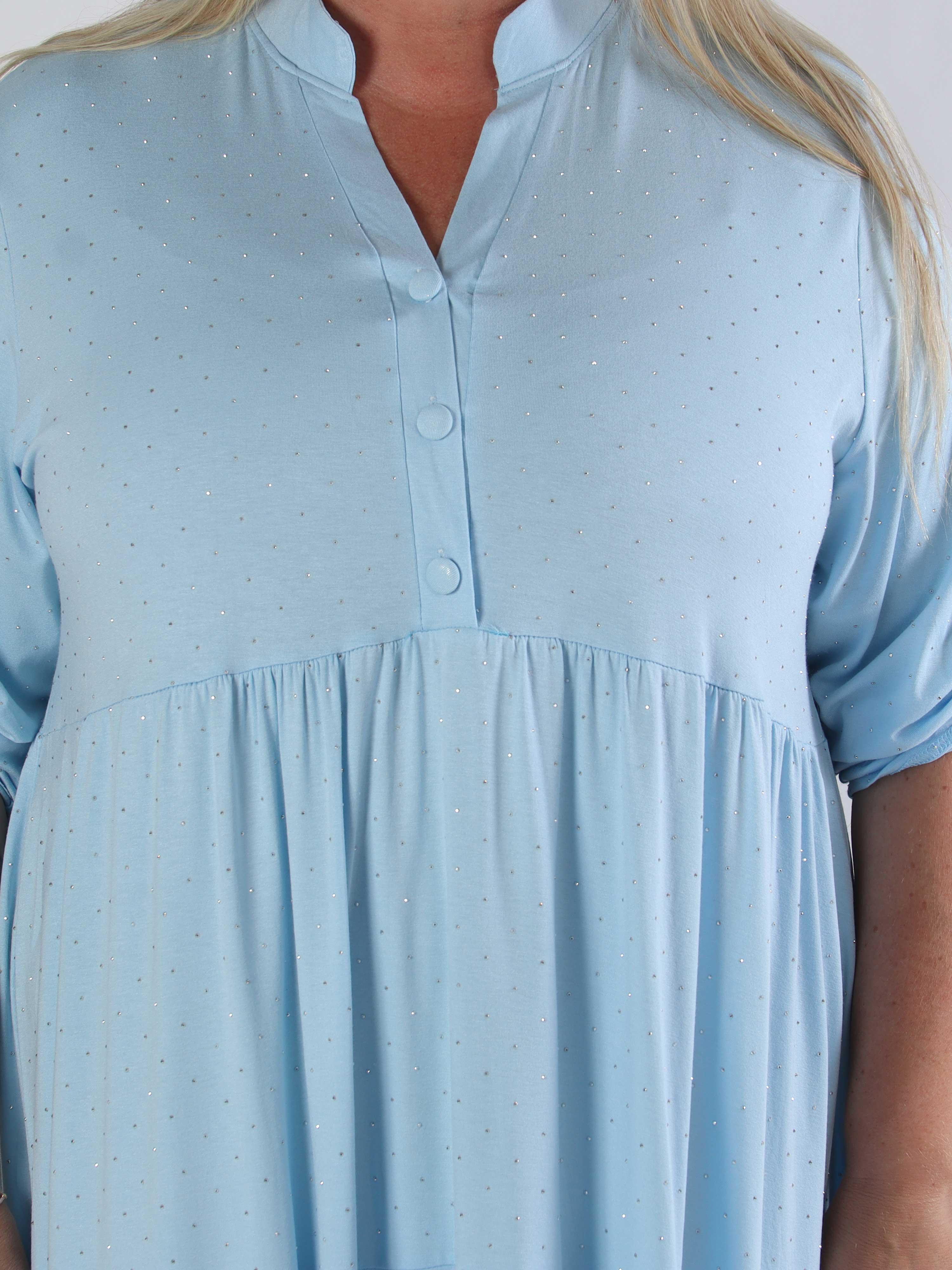 Milano Crystal Midi - Plus size kjole i viskose med similisten