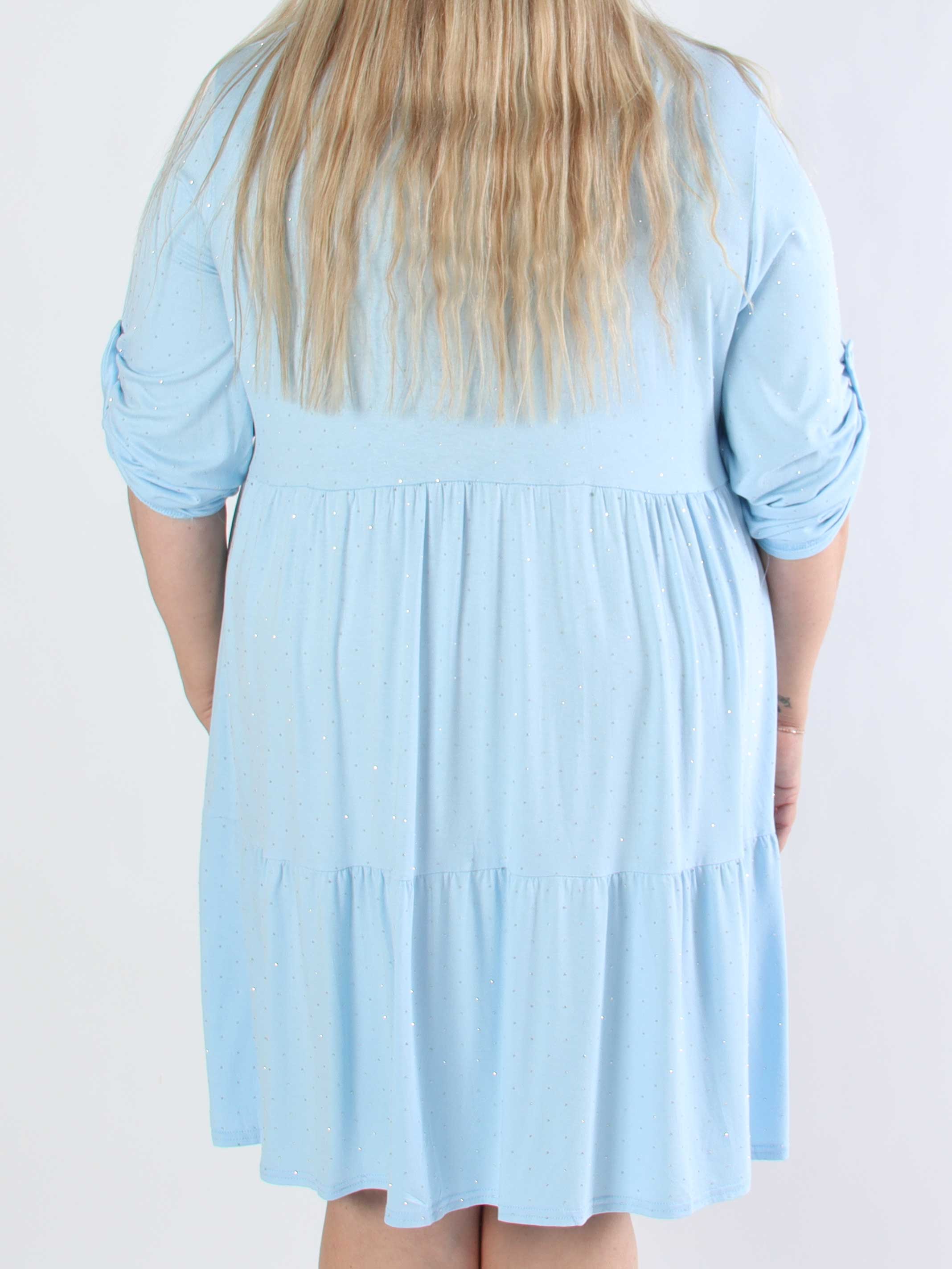 Milano Crystal Midi - Plus size kjole i viskose med similisten