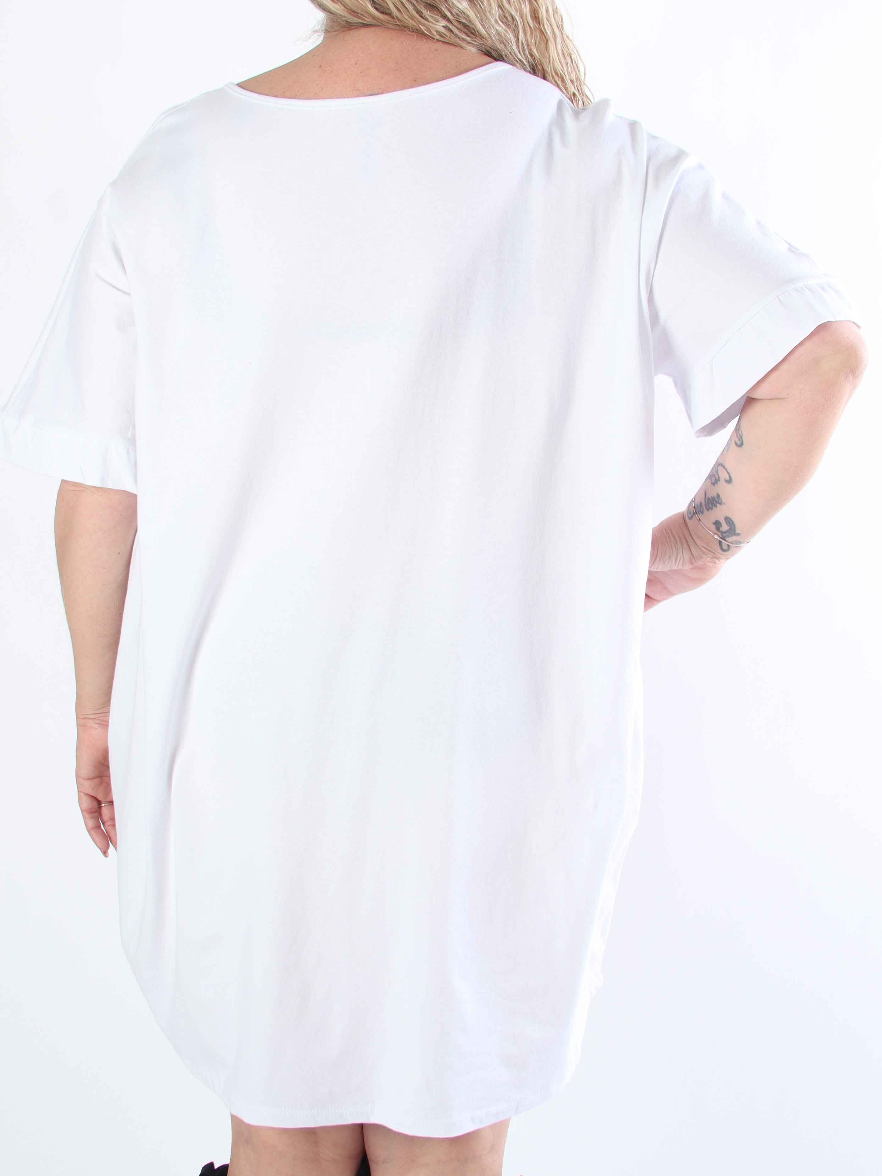 Mintu Dress - Plus size t-shirtkjole i bomuld med similisten
