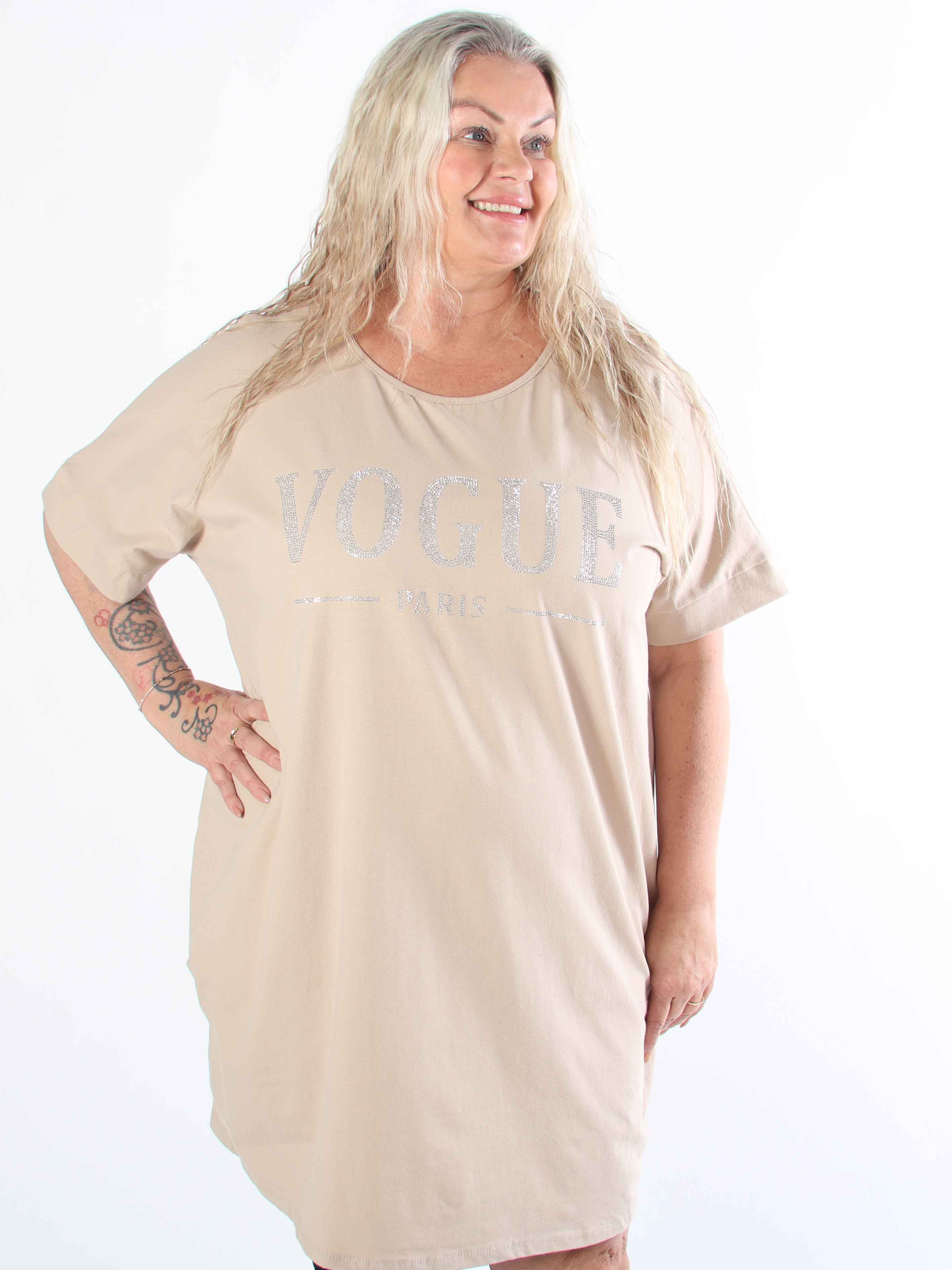 Mintu Dress - Plus size t-shirtkjole i bomuld med similisten