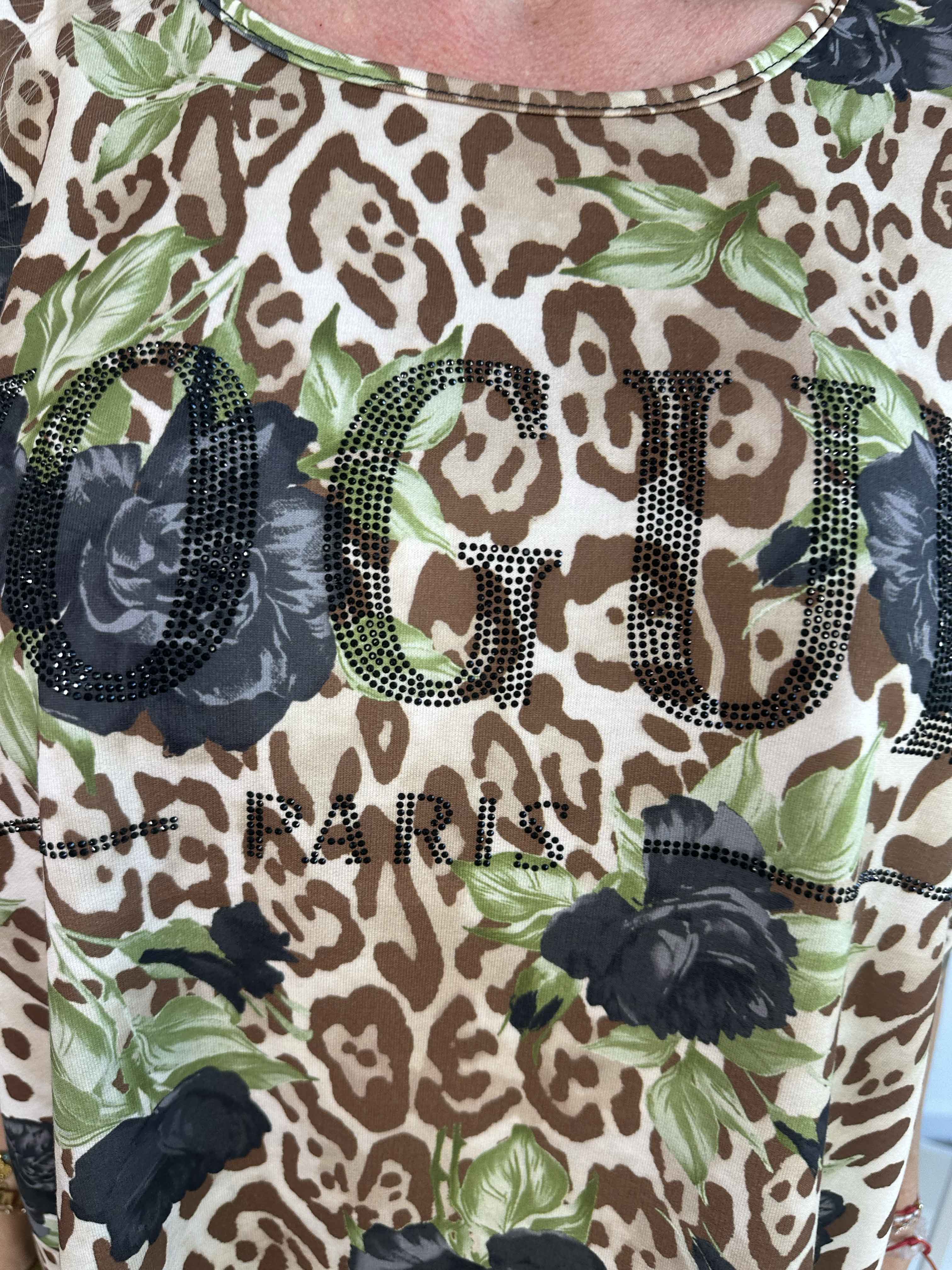 Mintu Leo - Blødt t-shirt i bomuld med leopardprint