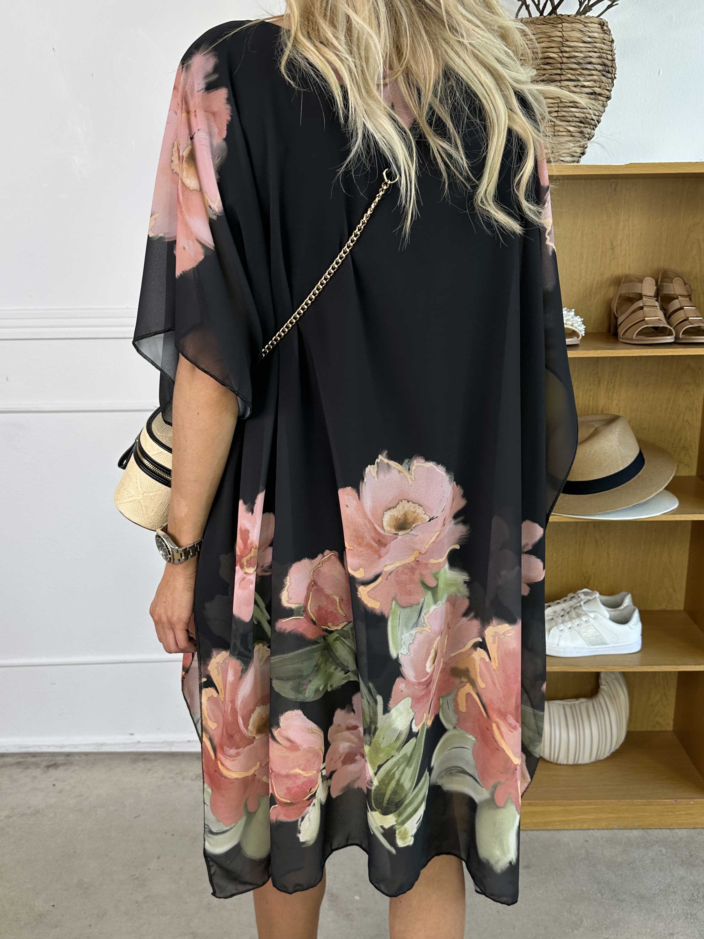 Mirabella - Tunikakjole med chiffonlag og underkjole i viskose