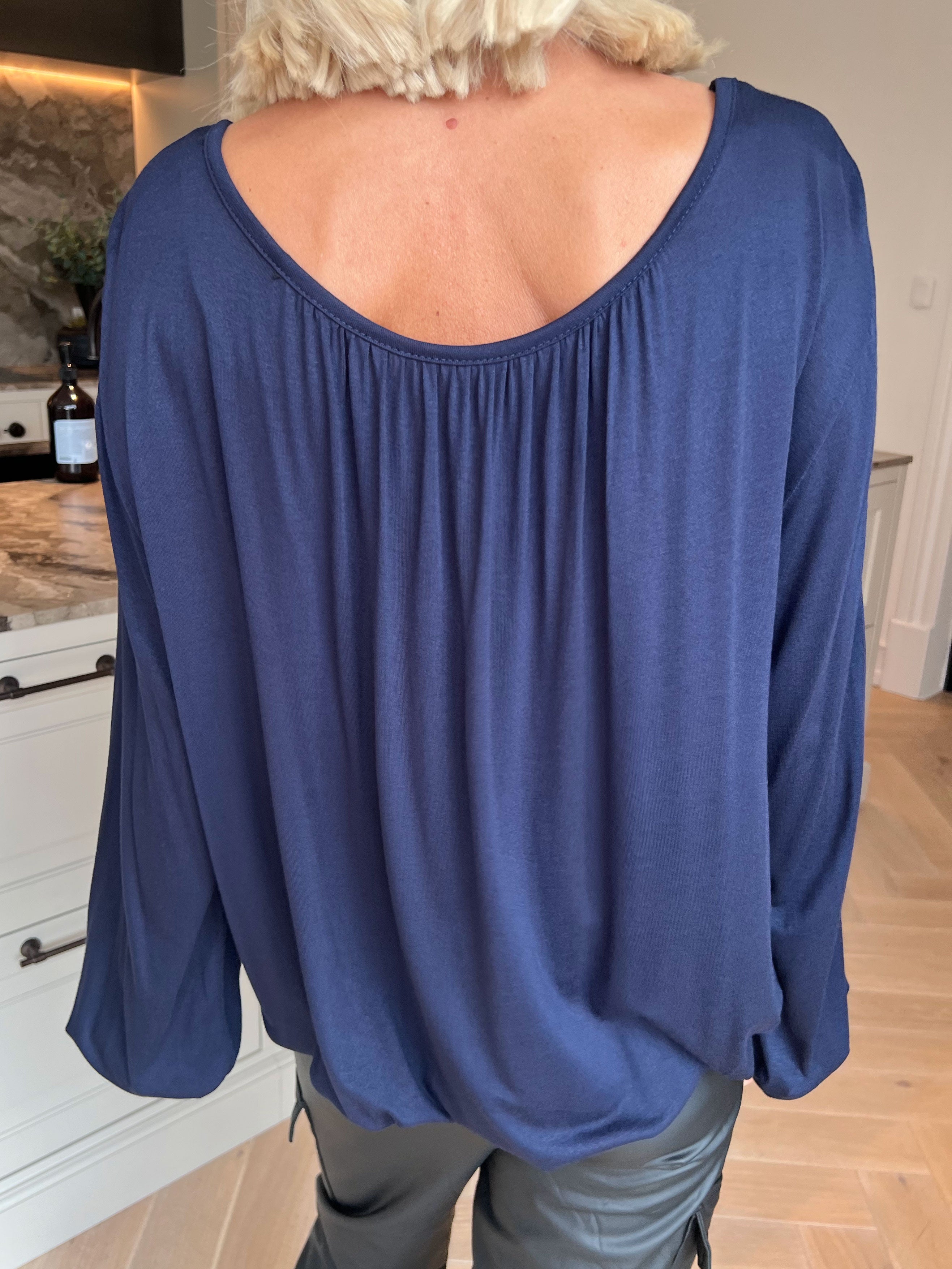 Miracle L/S - Skønneste basis bluse med elastik for enden