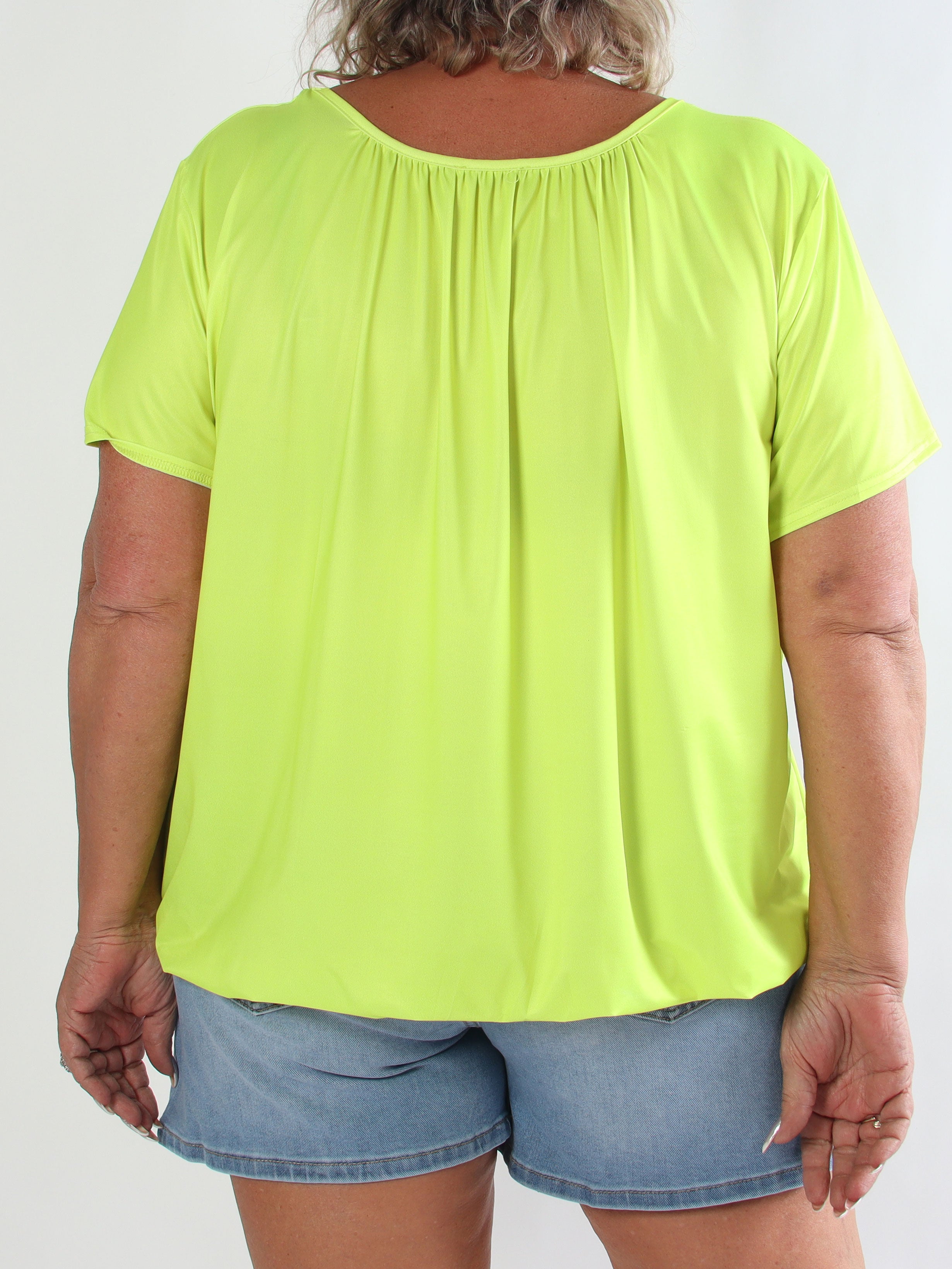 Miracle Plain - Skønneste plus size t-shirt i plain farve med elastik for enden