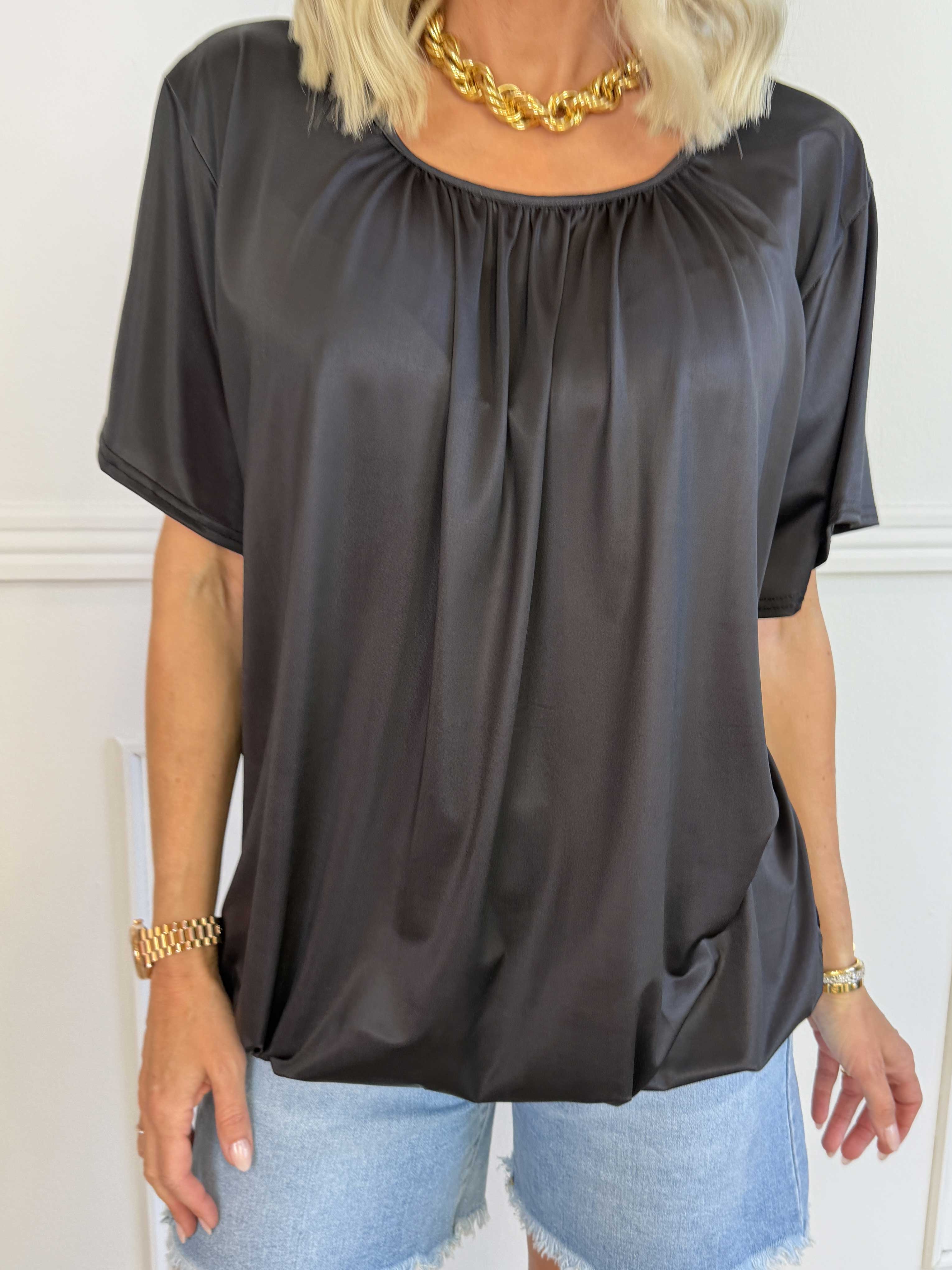 Miracle Plain - Skønneste t-shirt i plain farve med elastik for enden