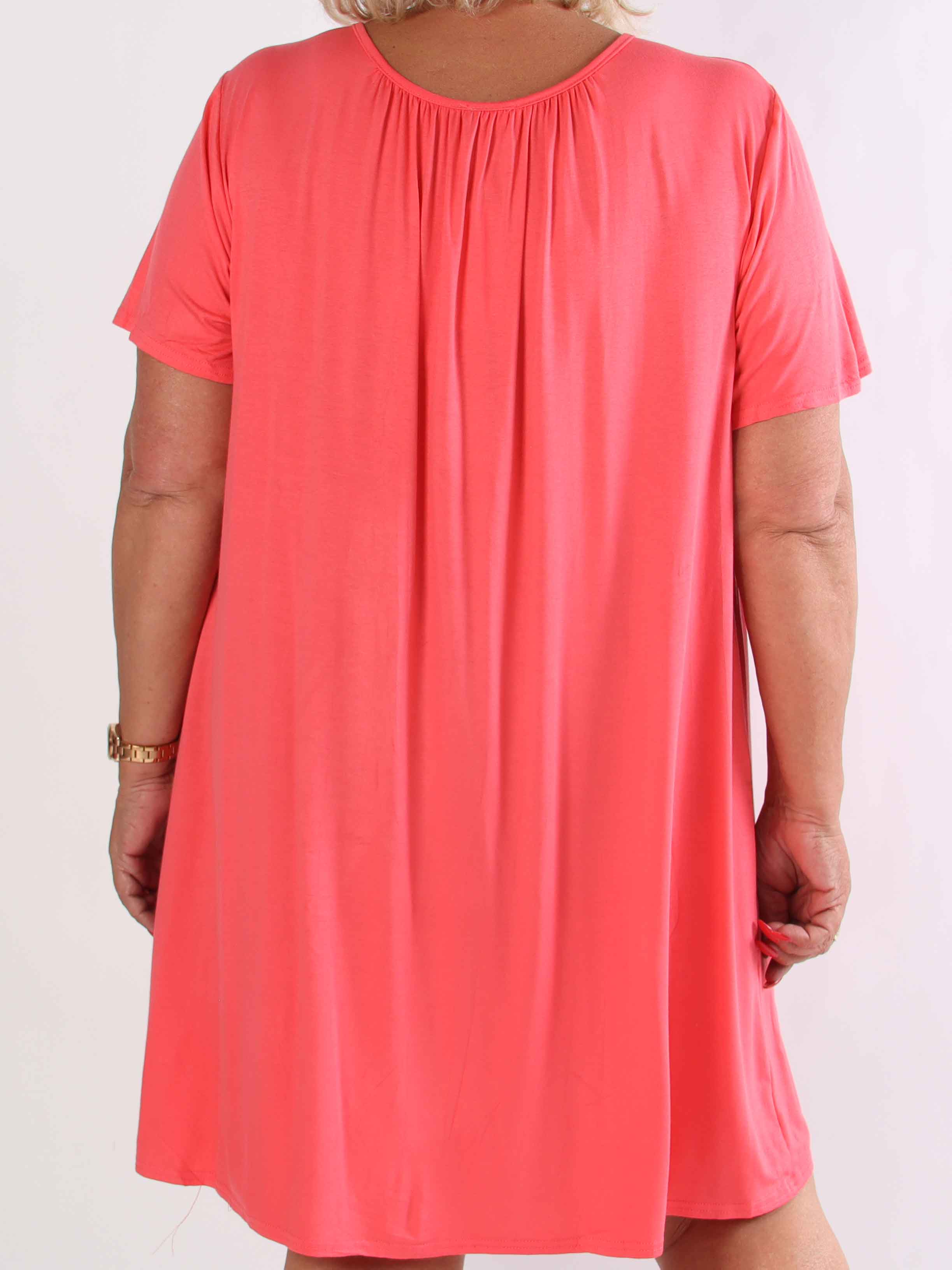 Miravi Sparkle - Løs plus size kjole i elastisk stof med similisten