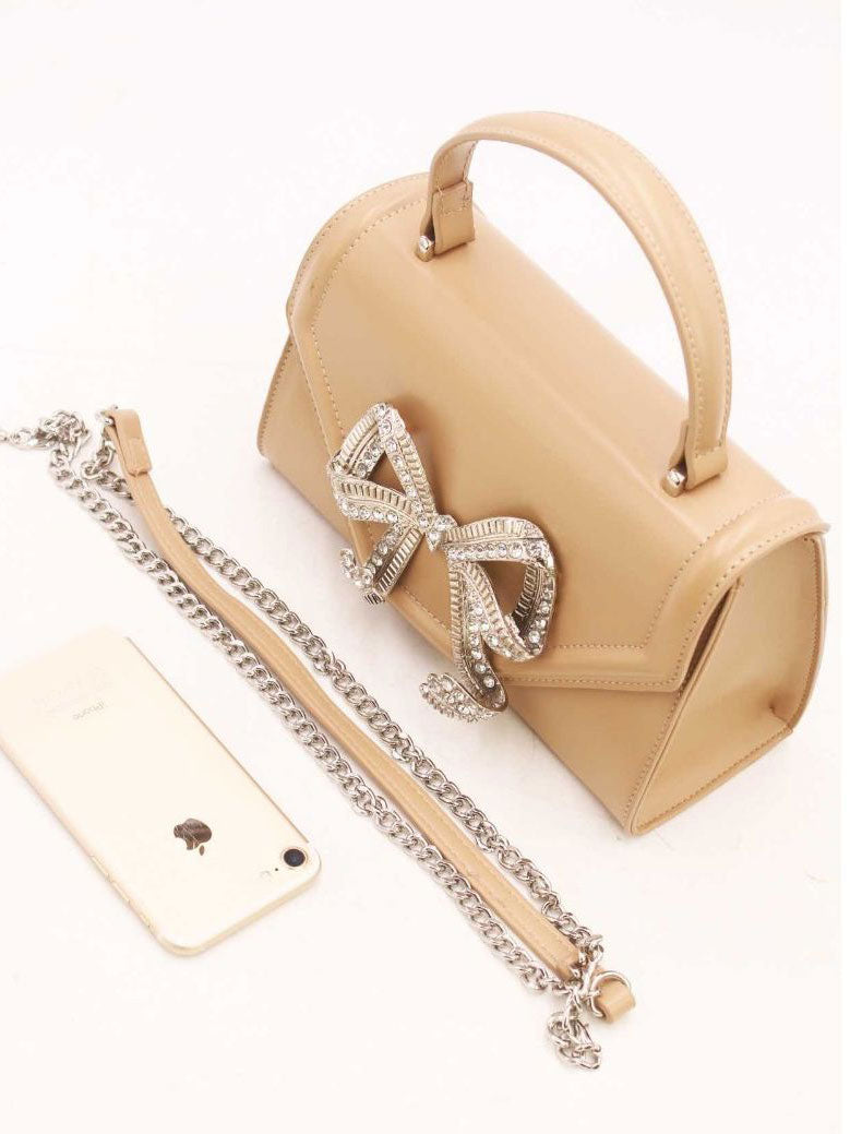 Miriam - Lille håndtaske med sløjfe i similisten