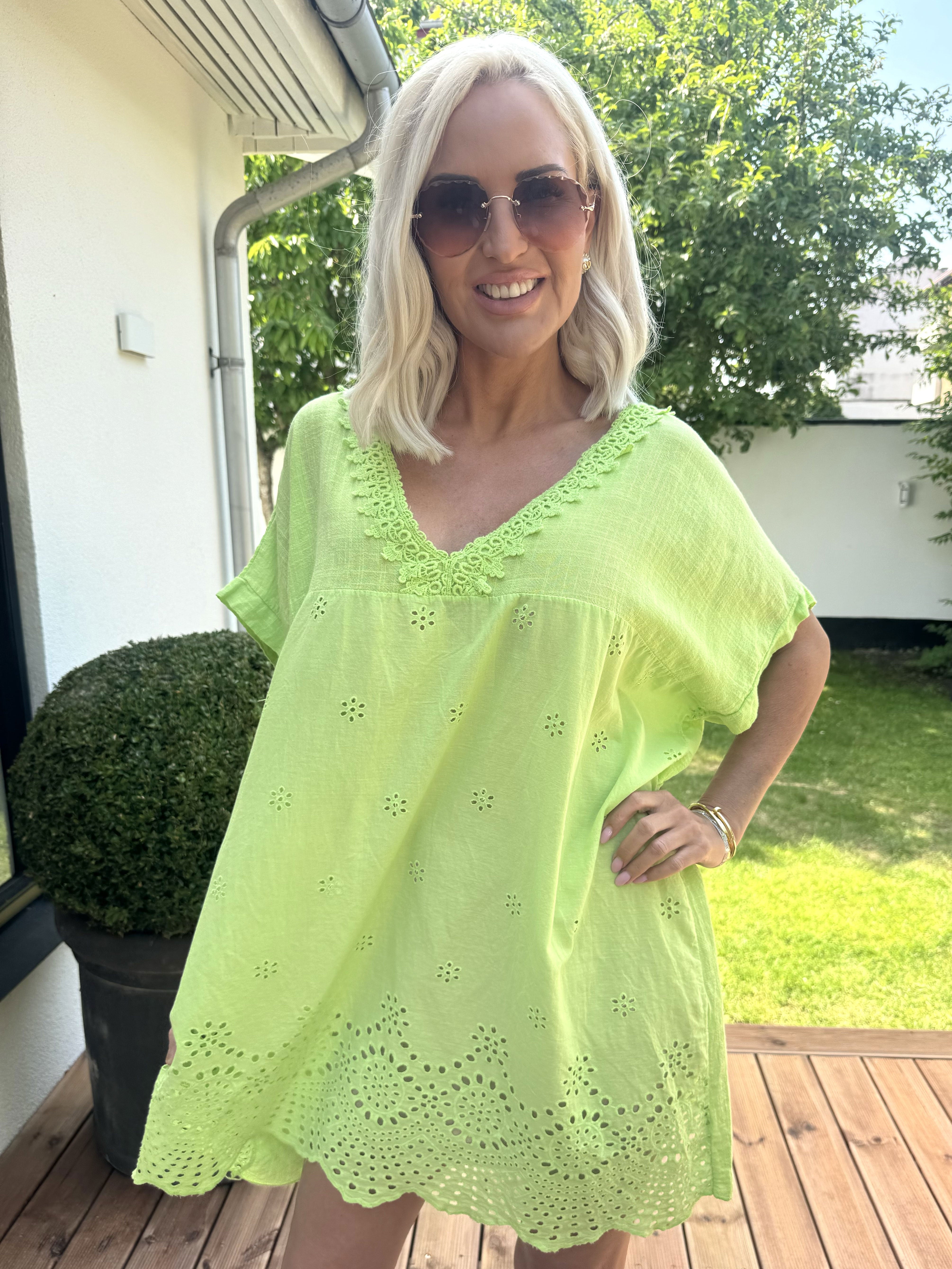 Mirina - Sød tunika i bomuld med broderie anglaise