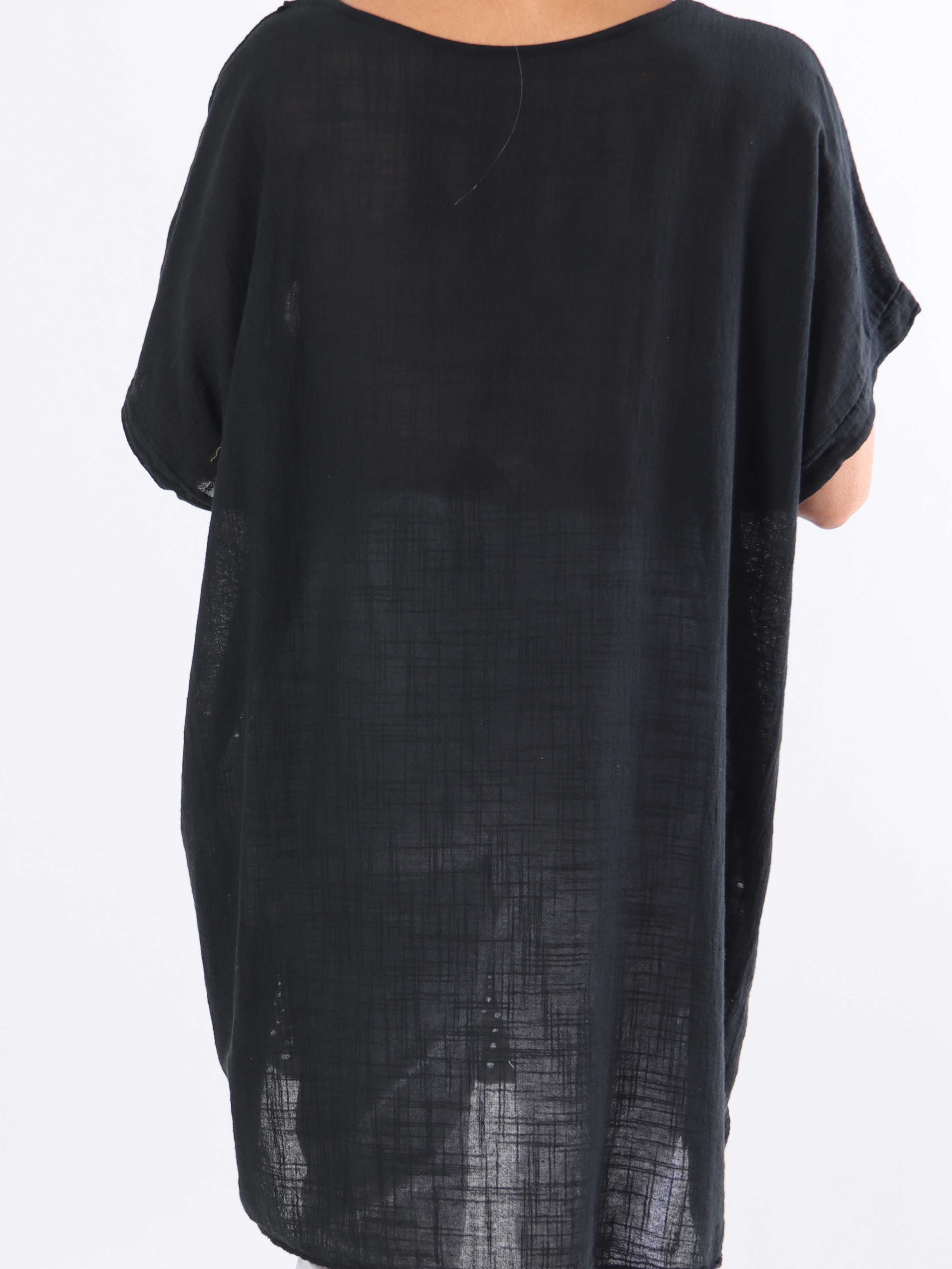 Mirina - Plus size tunika i bomuld med broderie anglaise