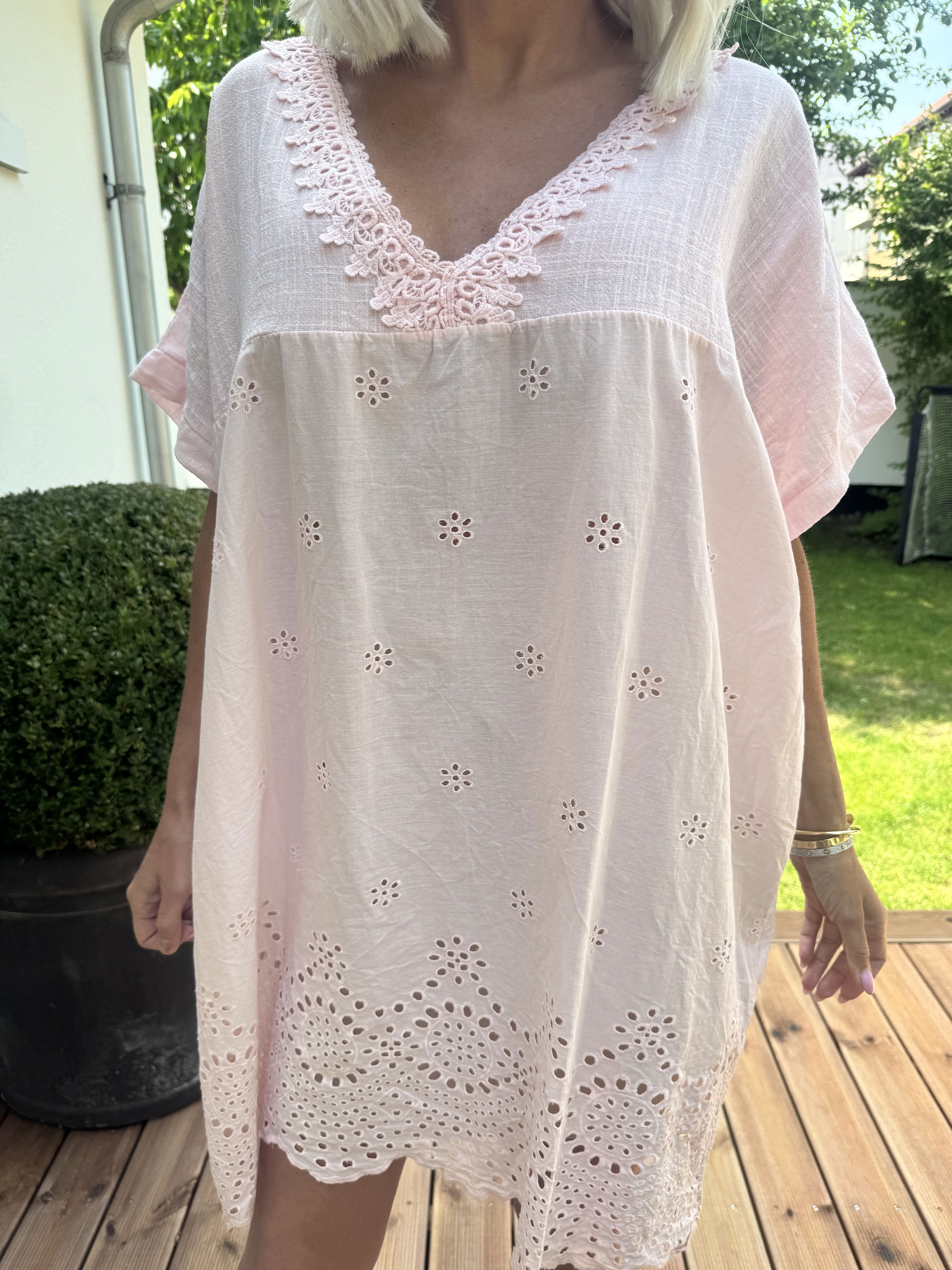 Mirina - Sød tunika i bomuld med broderie anglaise