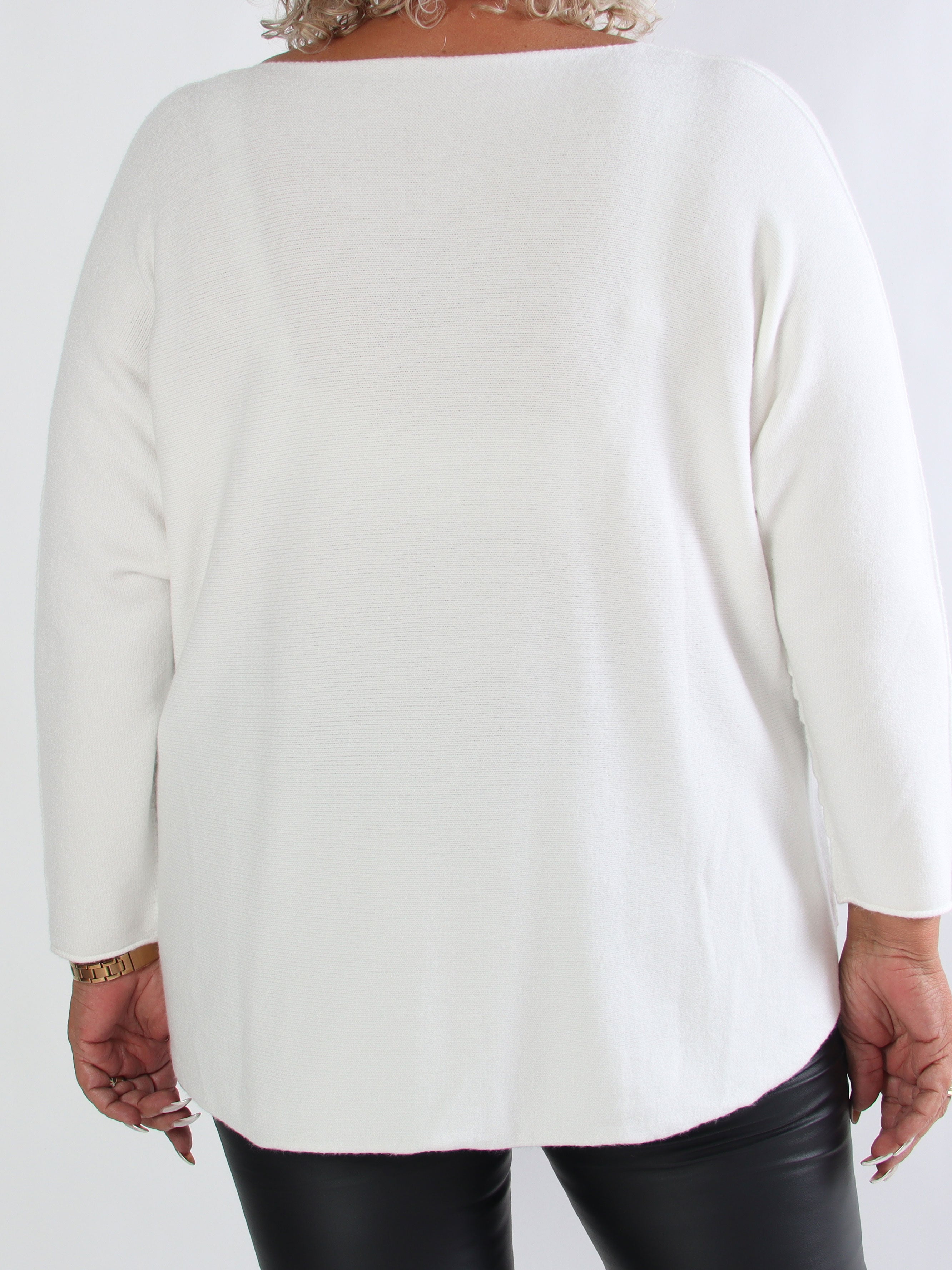 Mouse - Blød plus size strikbluse med mickey tryk i leo