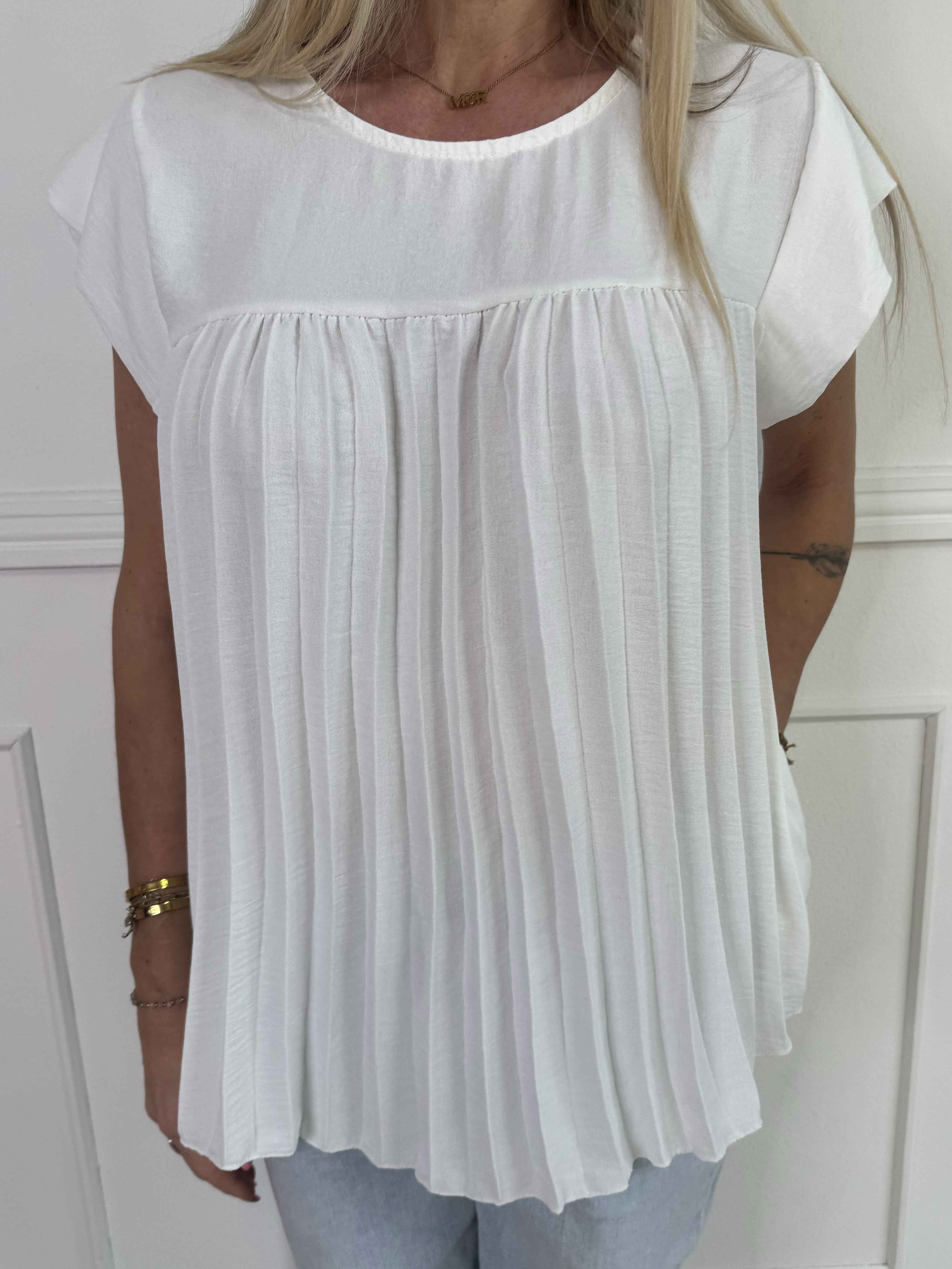 Nancy Shirt - Tunika med fine plisseringer