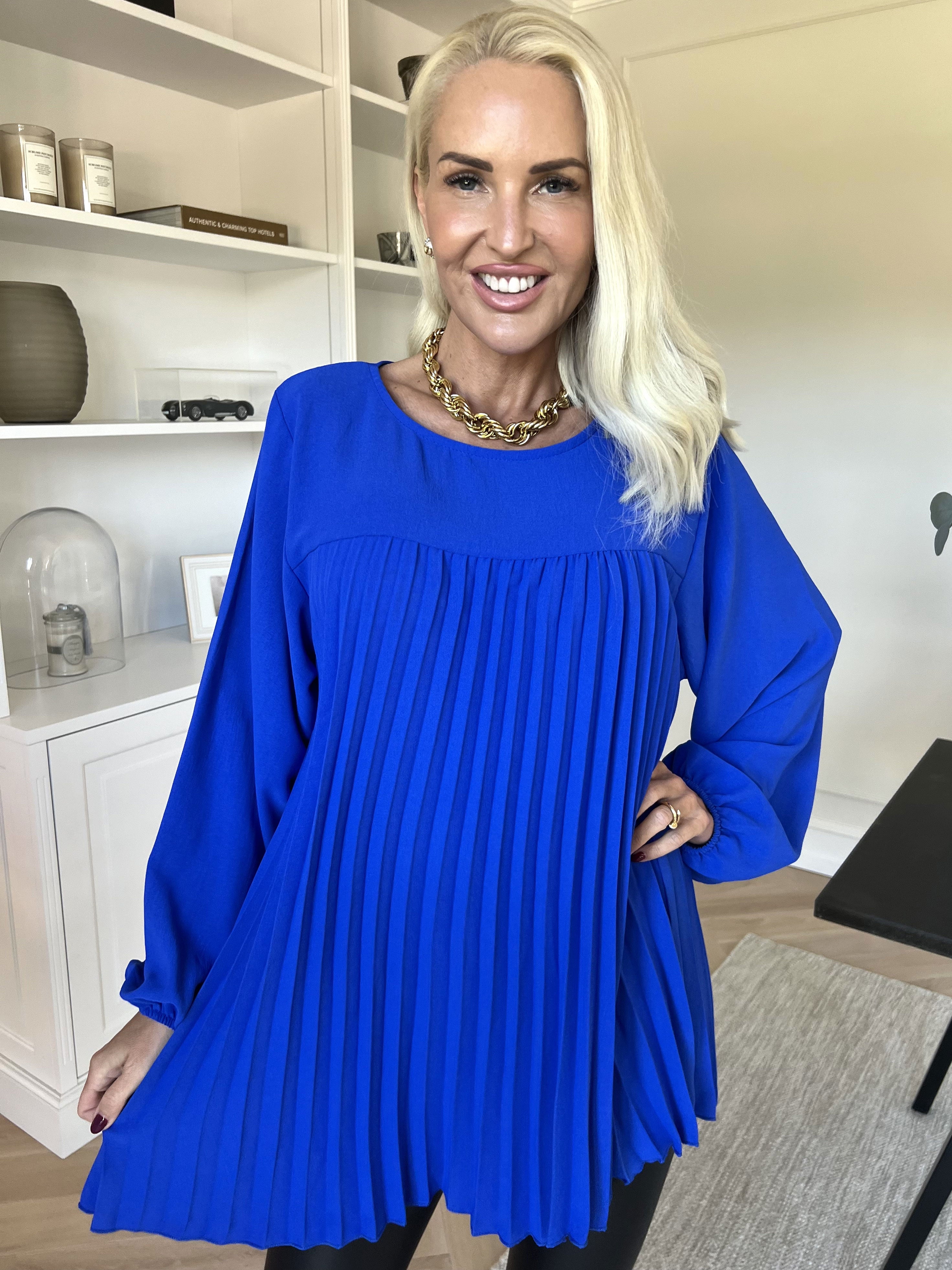 Nancy Shirt L/S - Sød bluse med plisseringer