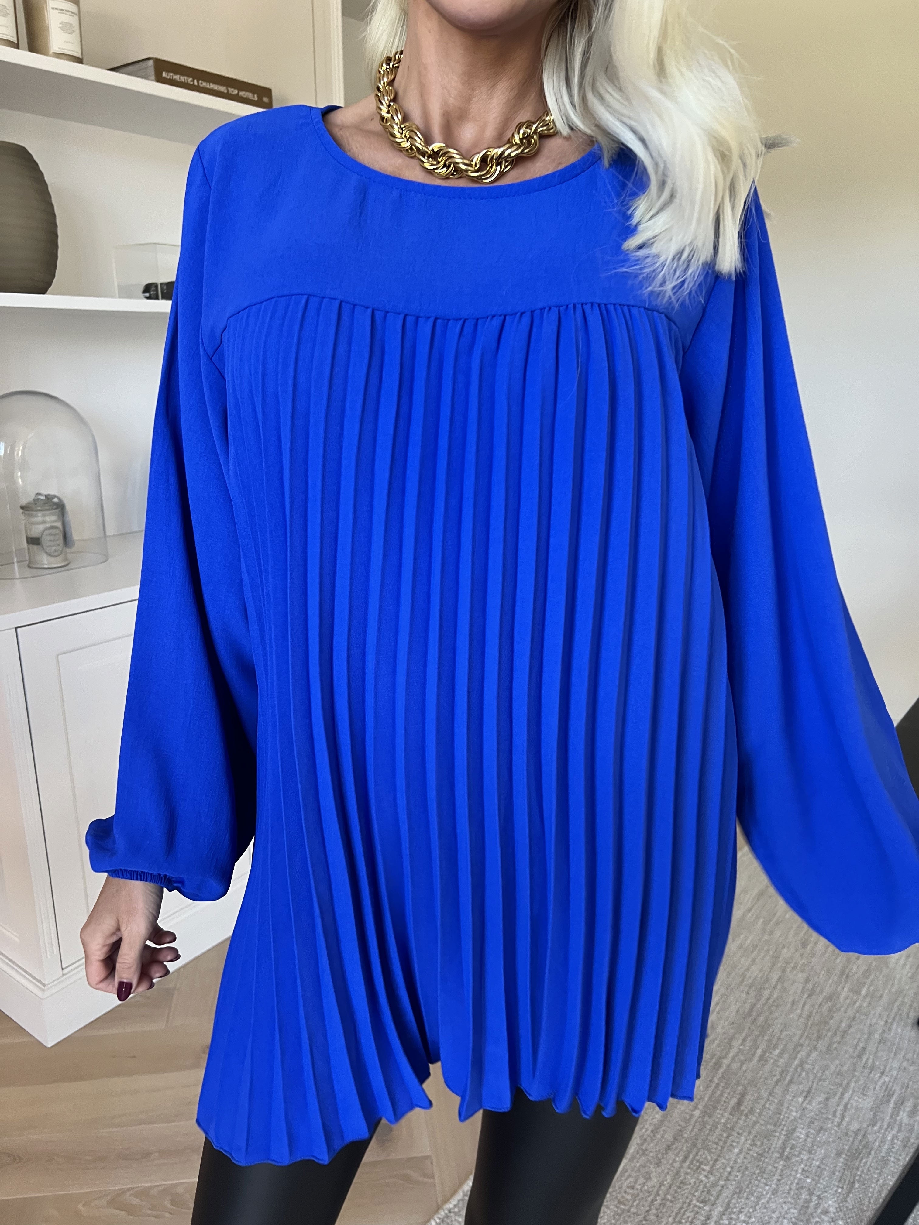 Nancy Shirt L/S - Sød bluse med plisseringer