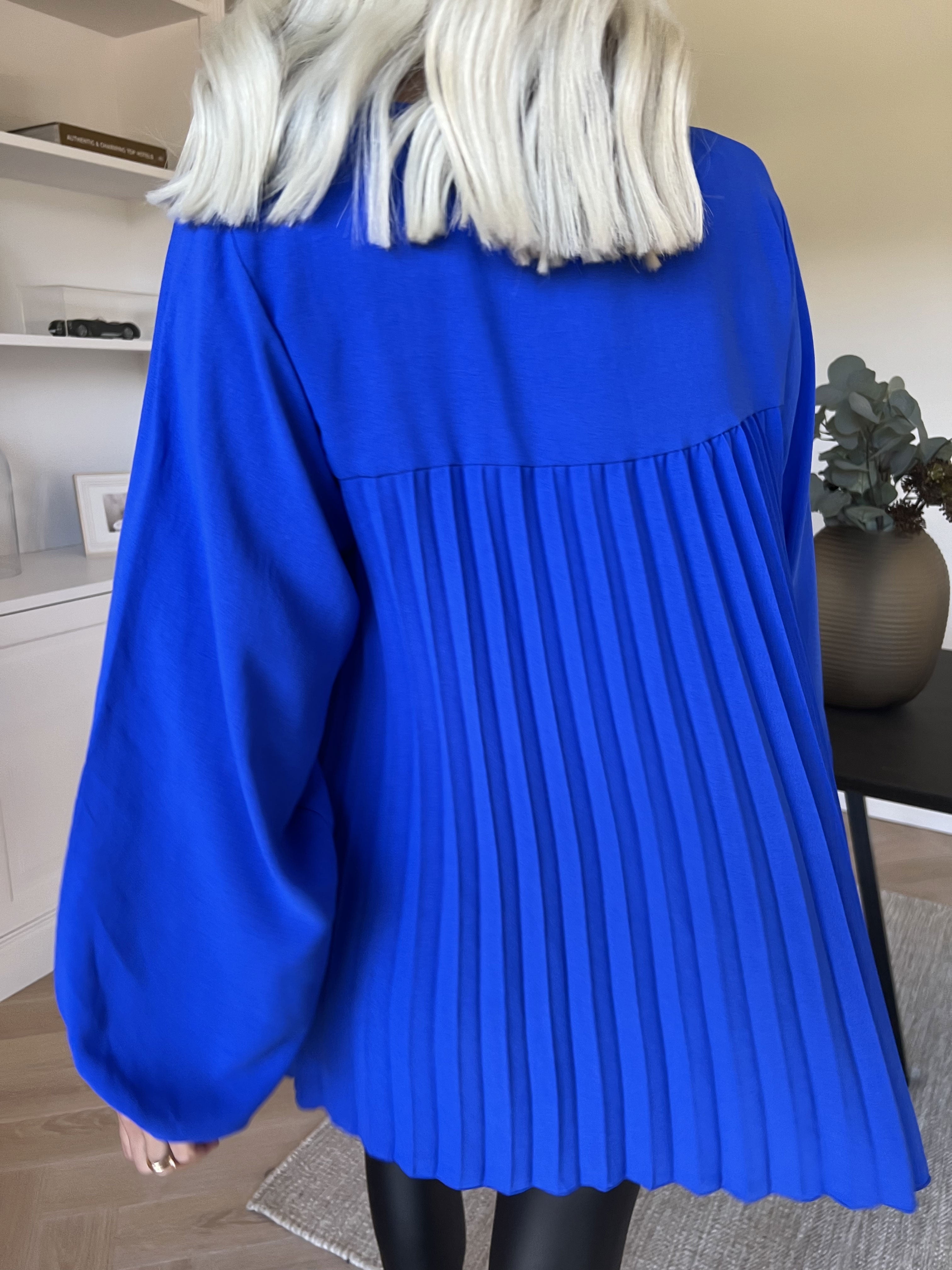 Nancy Shirt L/S - Sød bluse med plisseringer