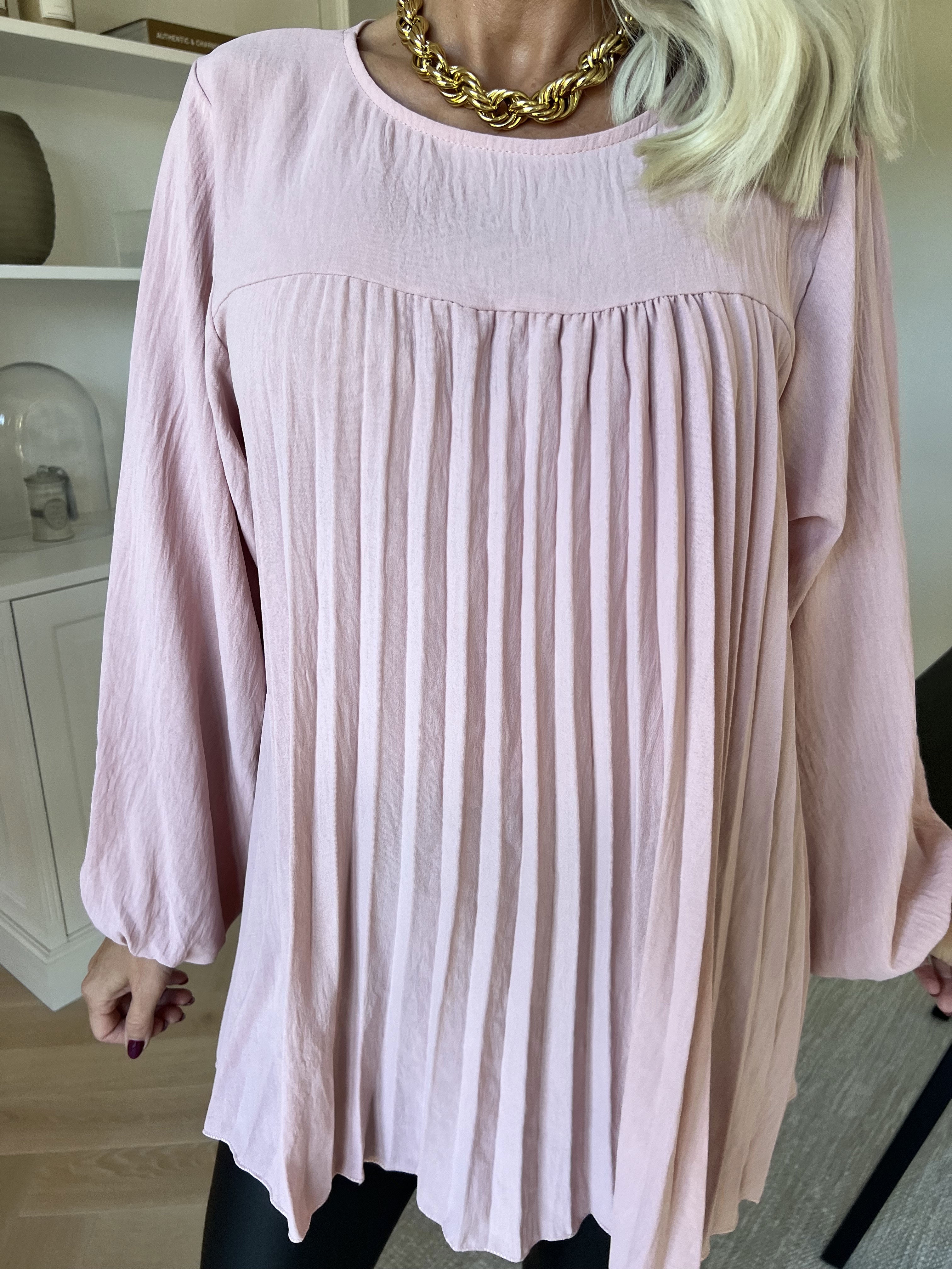 Nancy Shirt L/S - Sød bluse med plisseringer