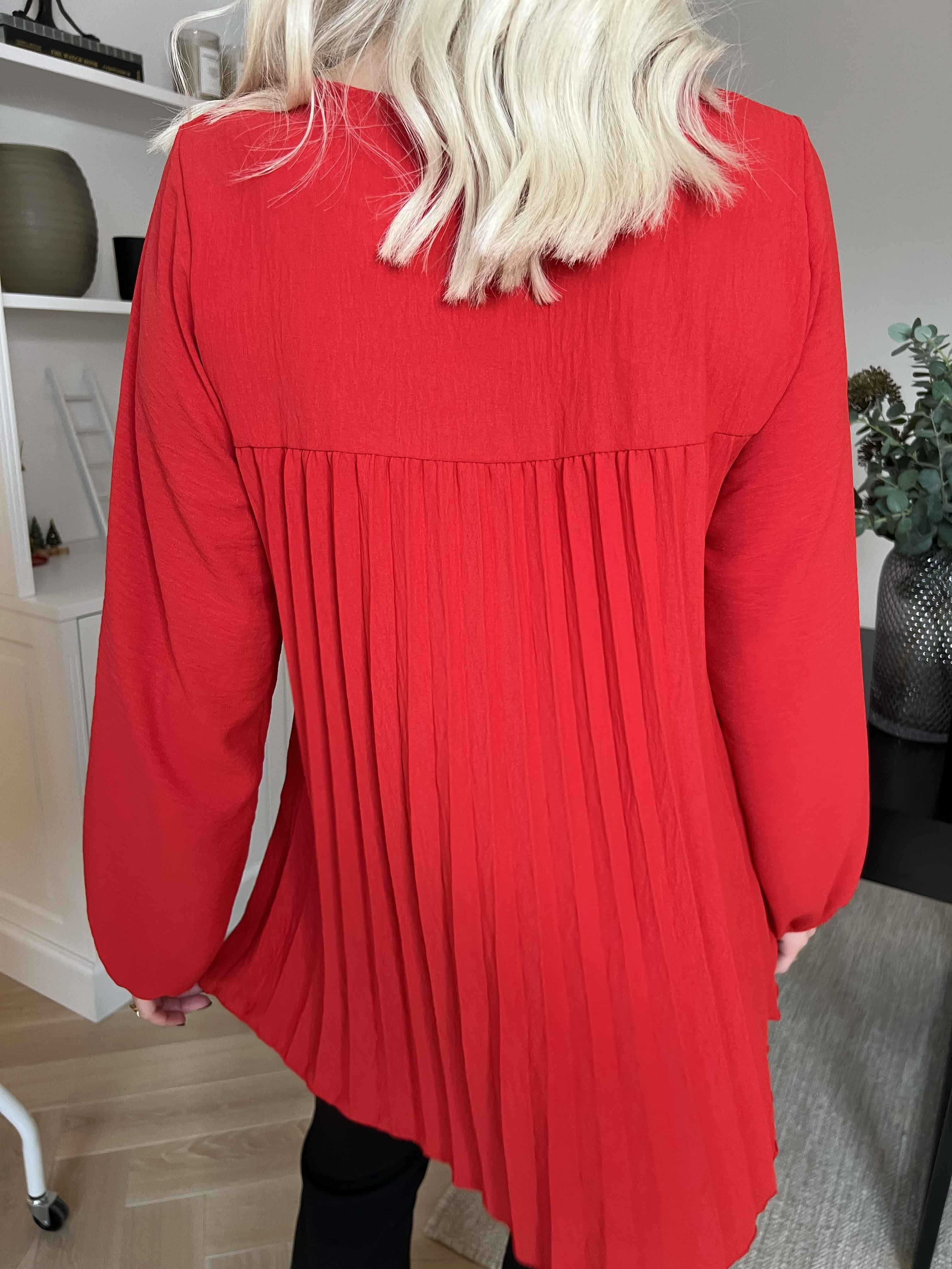 Nancy Shirt L/S - Sød bluse med plisseringer