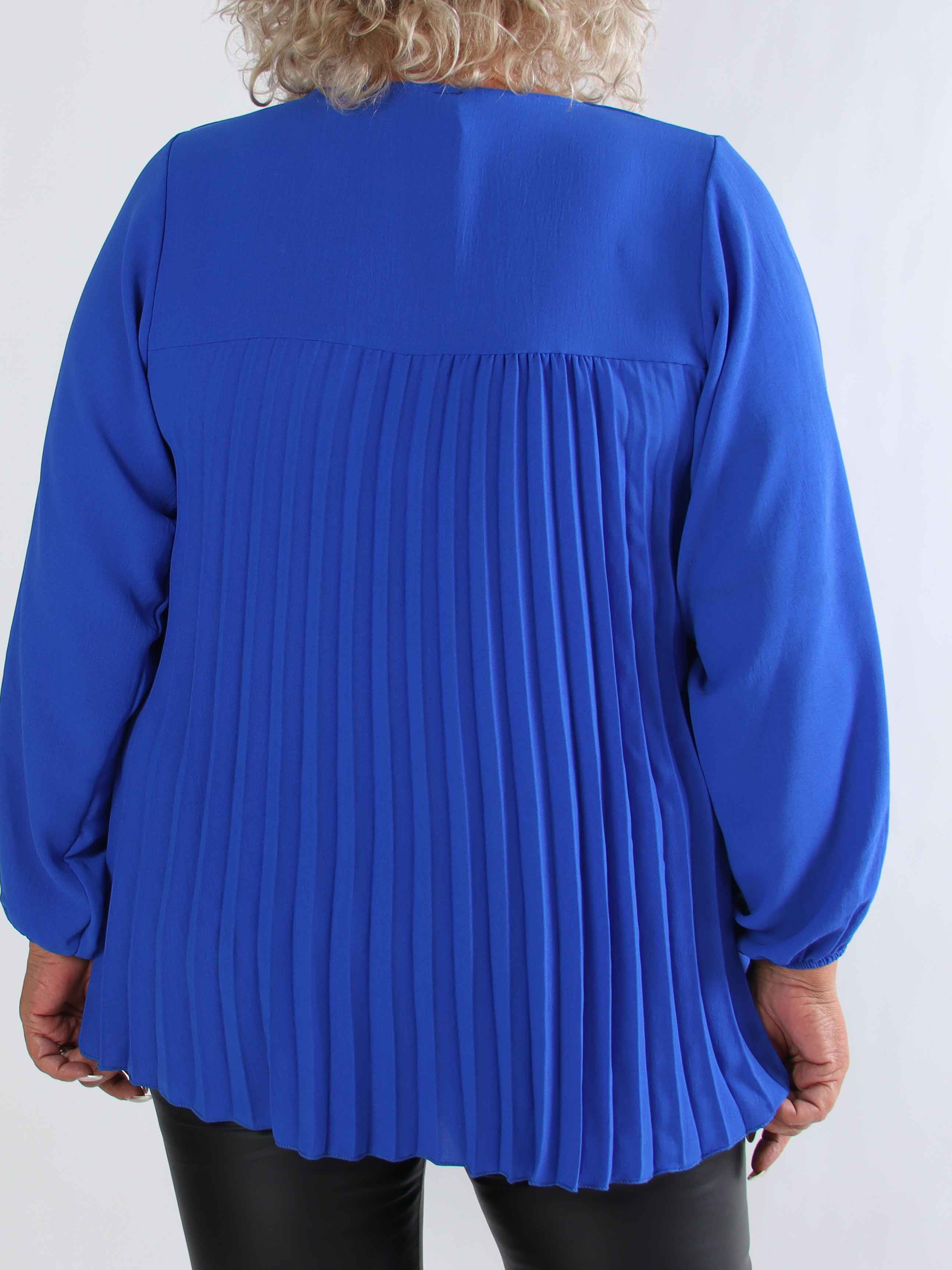 Nancy Shirt L/S - Sød plus size bluse med plisseringer