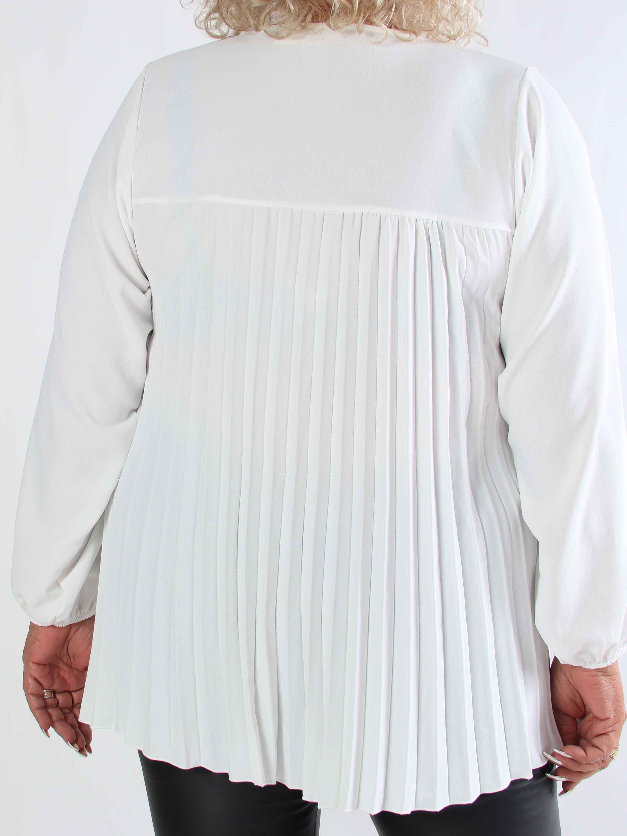 Nancy Shirt L/S - Sød plus size bluse med plisseringer