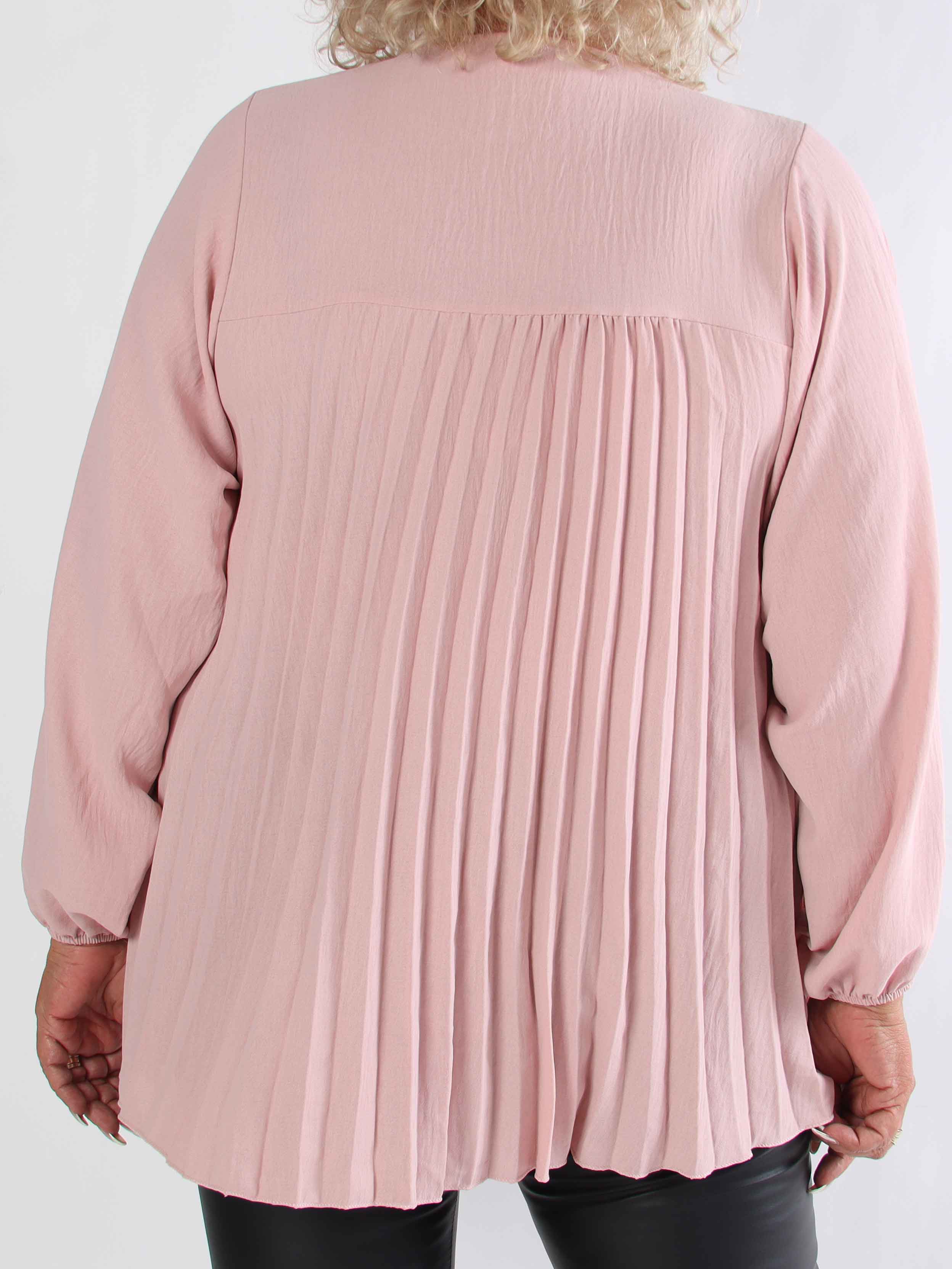 Nancy Shirt L/S - Sød plus size bluse med plisseringer