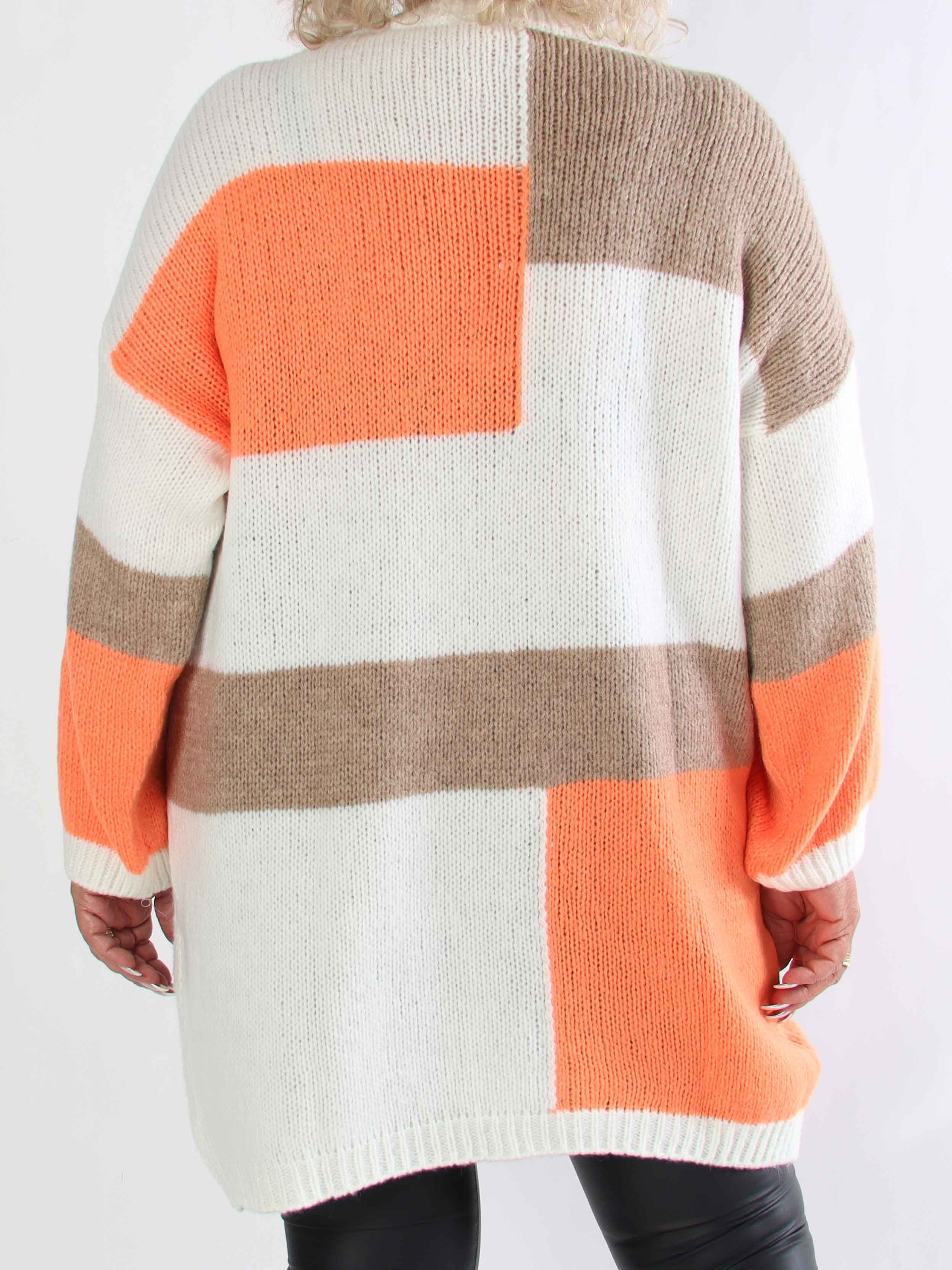 Nesrin - Blød flerfarvet plus size strikkjole