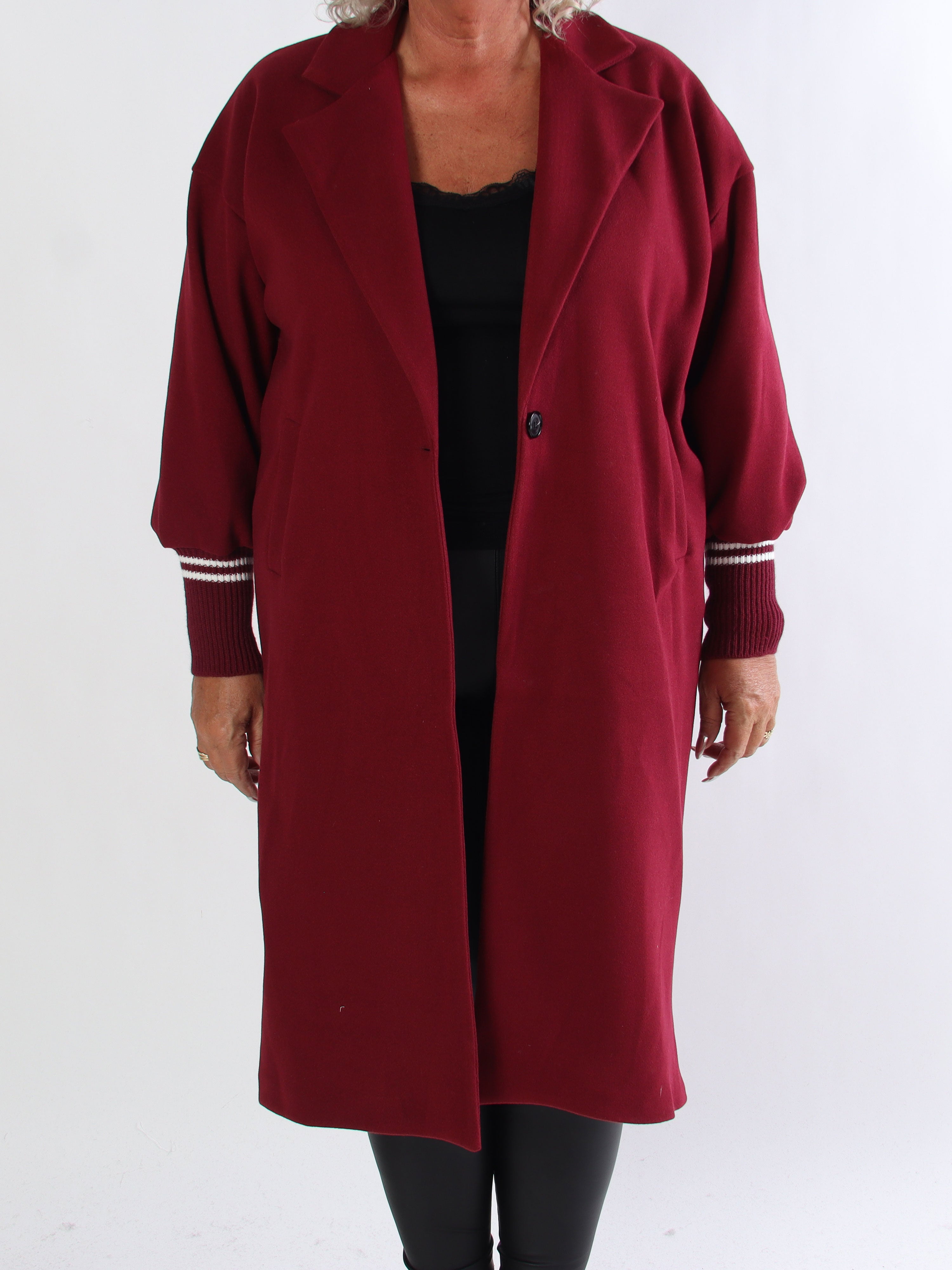 Nitas - Plus size overgangsjakke med strikket ærmestykke