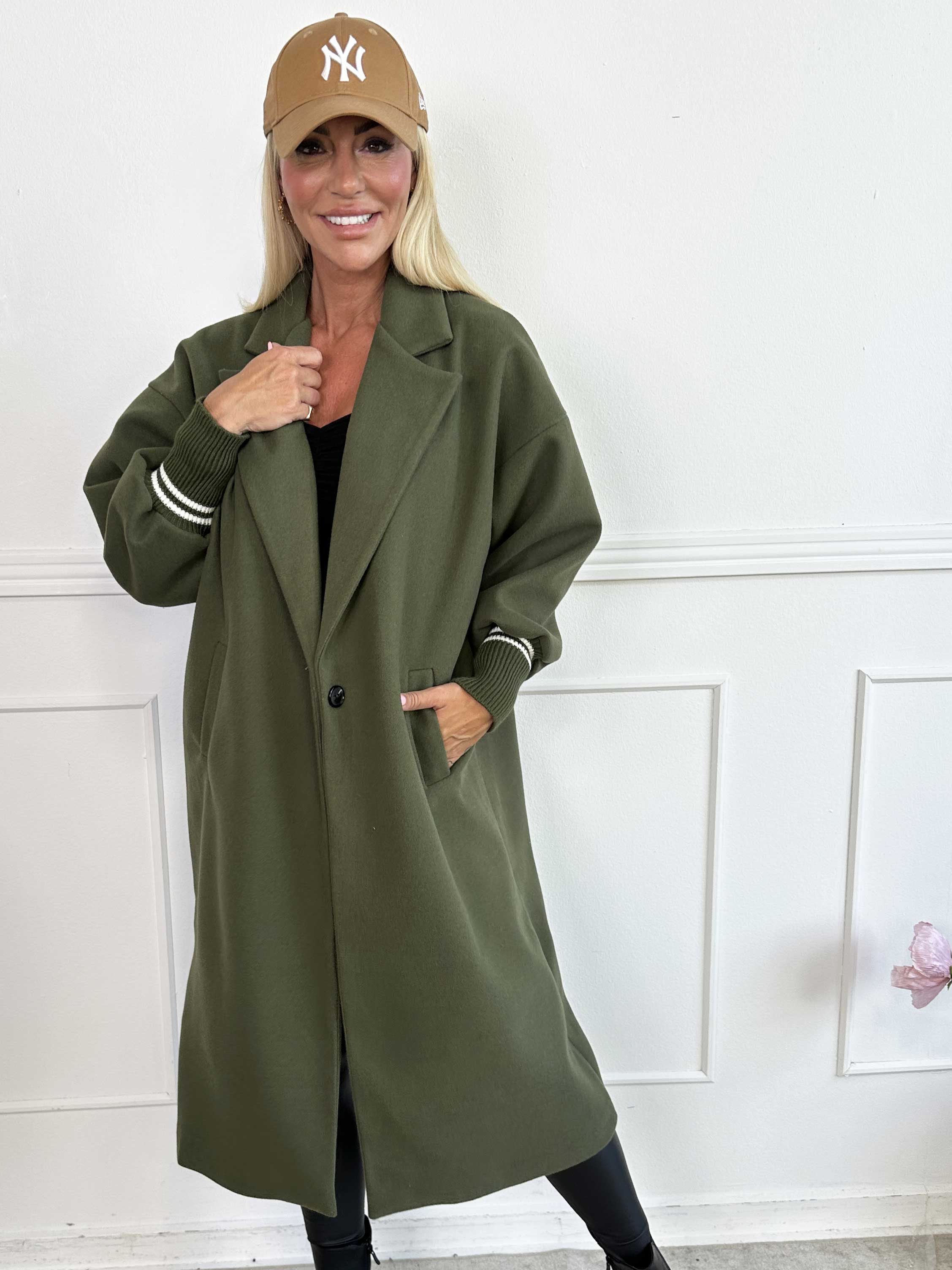 Nitas - Overgangsfrakke med strikket ærmestykke