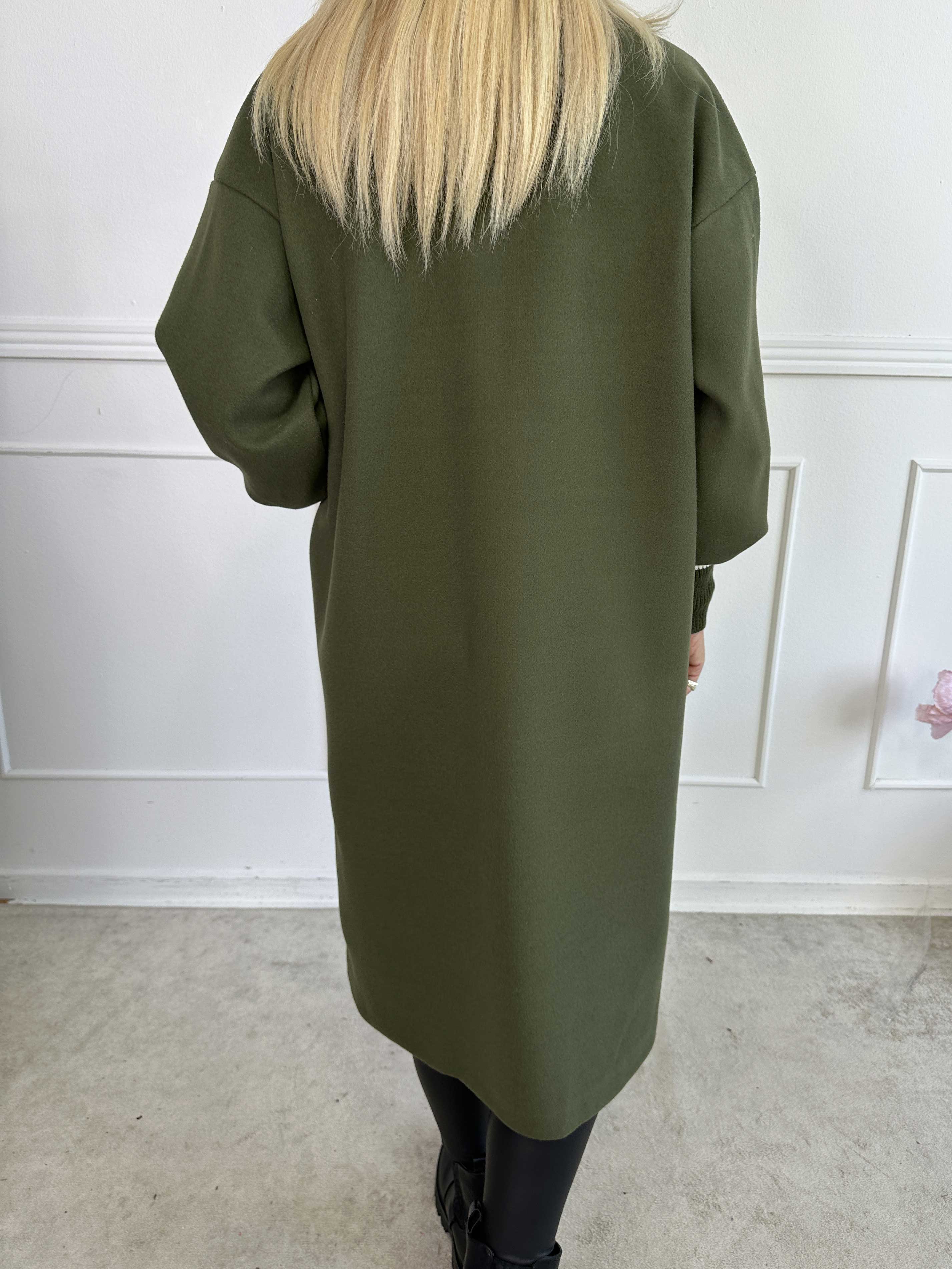 Nitas - Overgangsfrakke med strikket ærmestykke