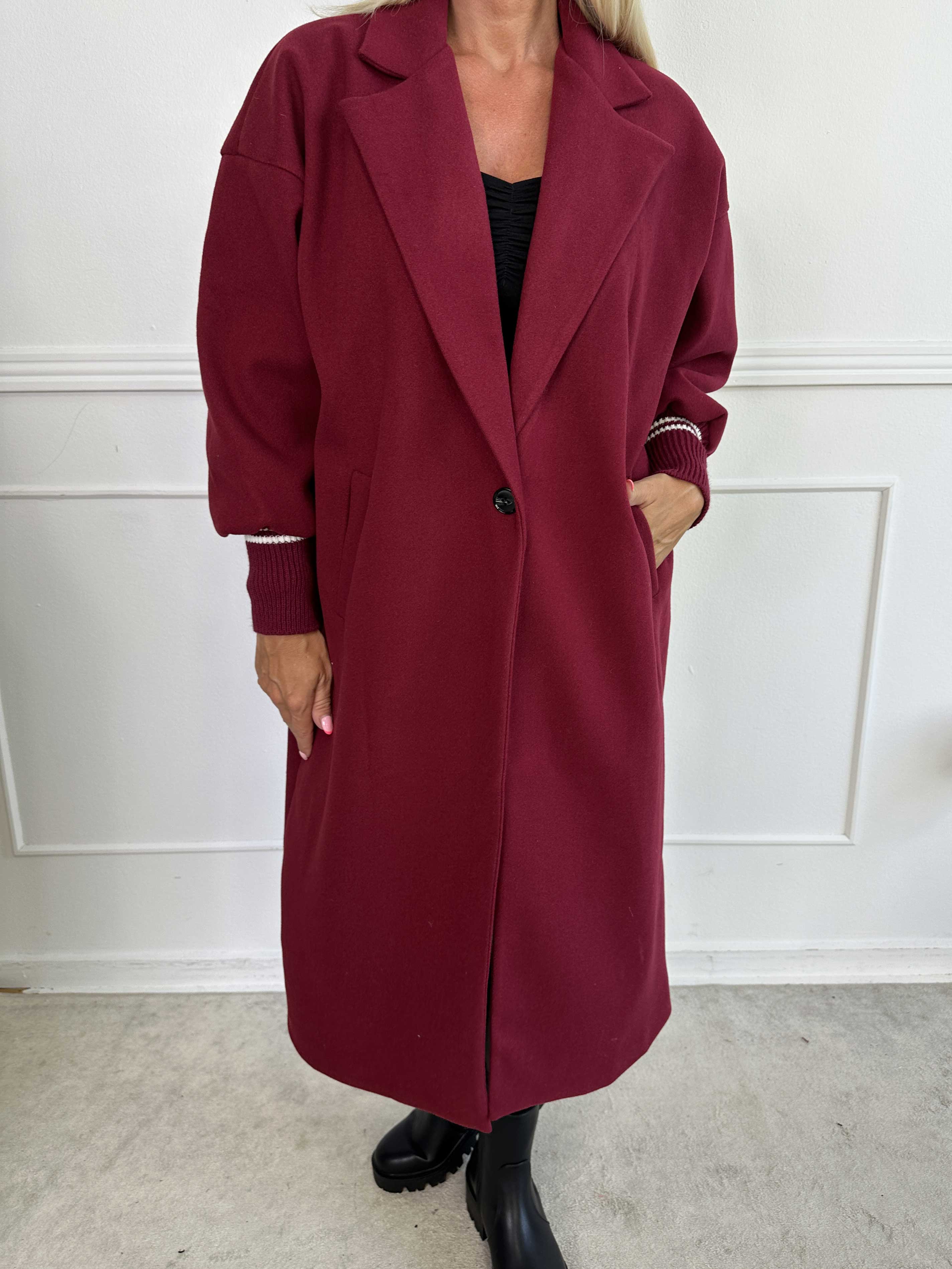 Nitas - Overgangsfrakke med strikket ærmestykke