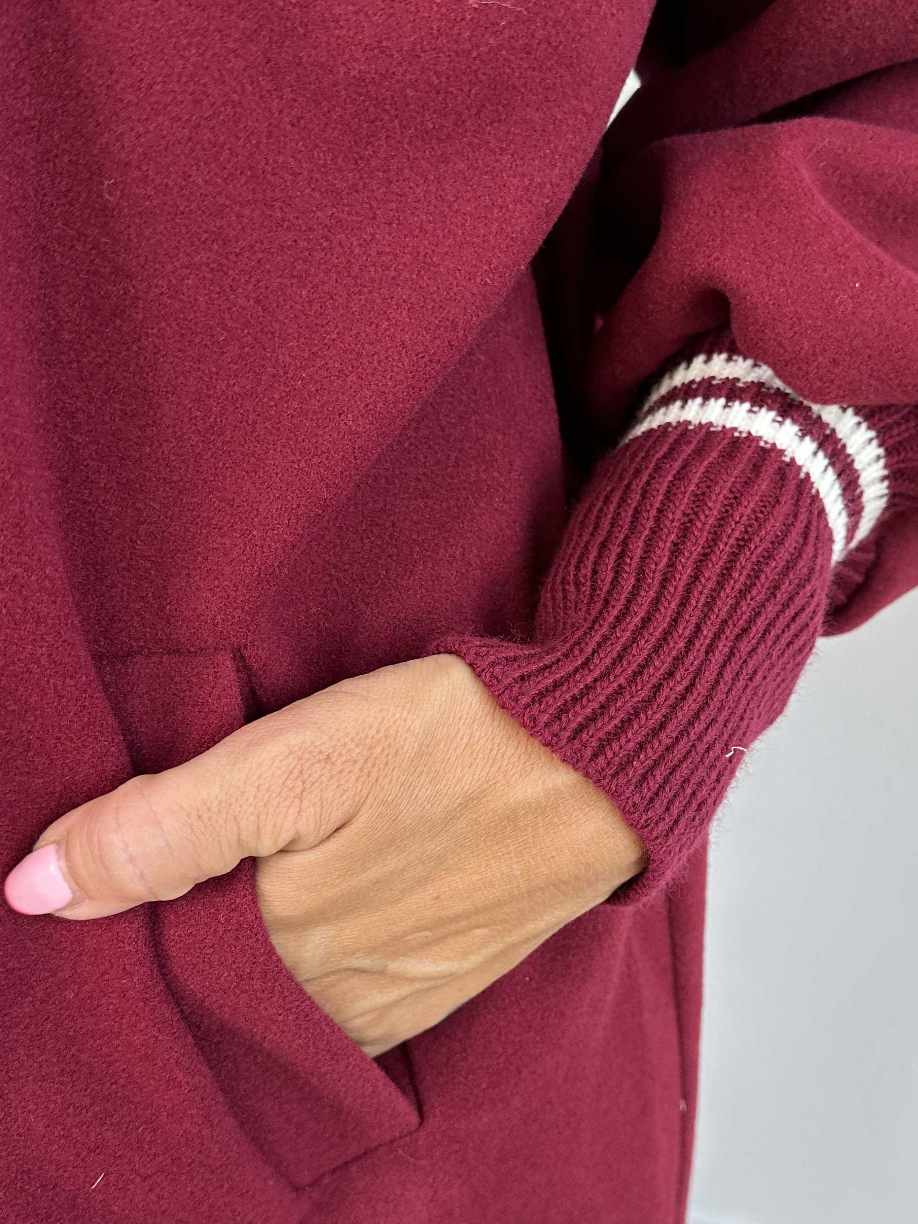 Nitas - Overgangsfrakke med strikket ærmestykke