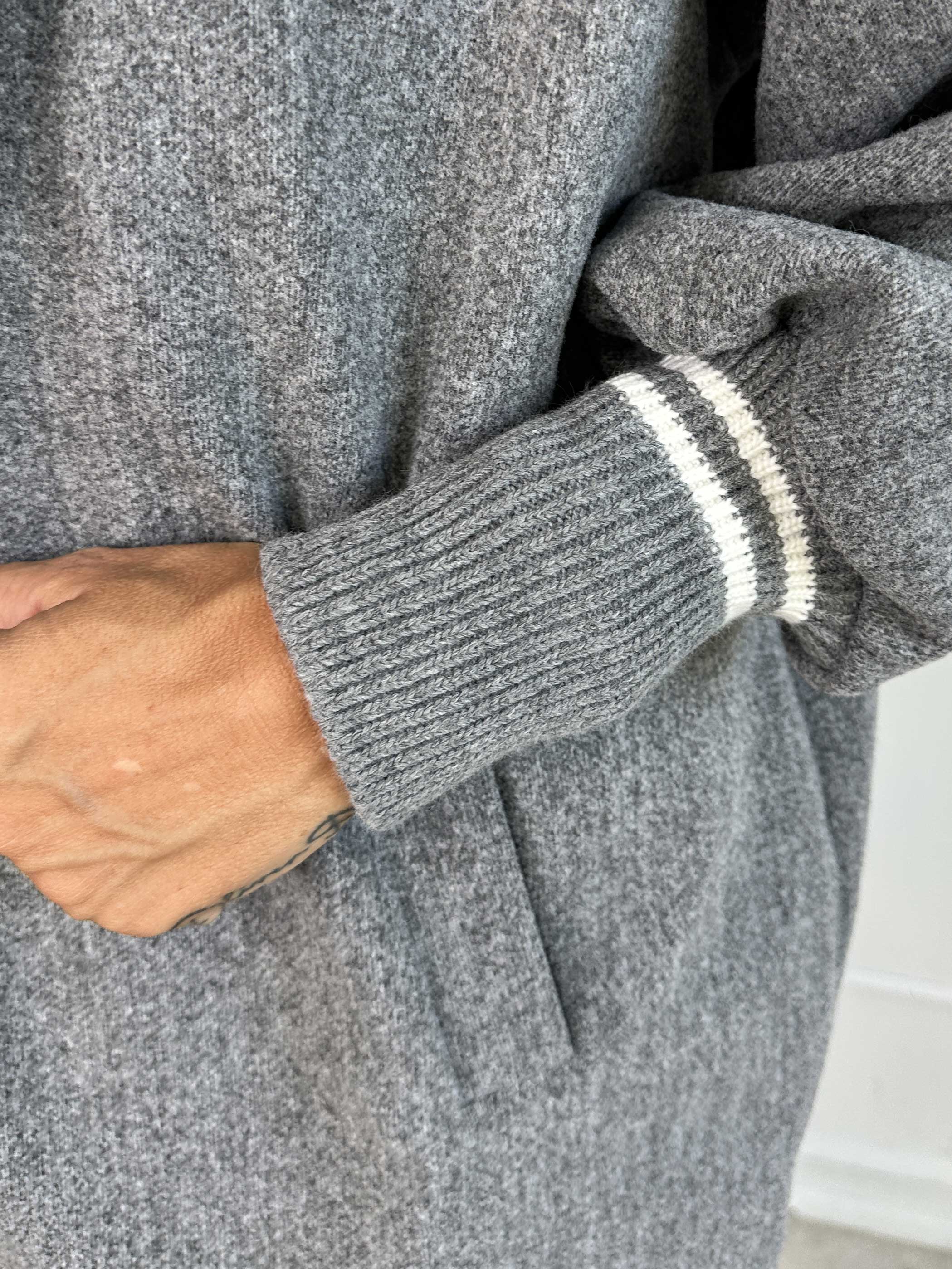 Nitas - Overgangsfrakke med strikket ærmestykke