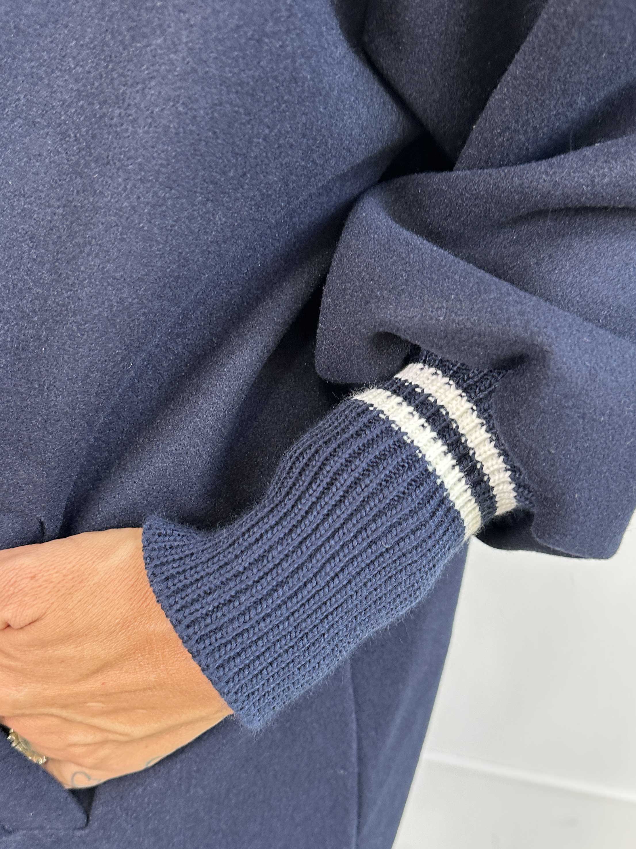 Nitas - Overgangsfrakke med strikket ærmestykke