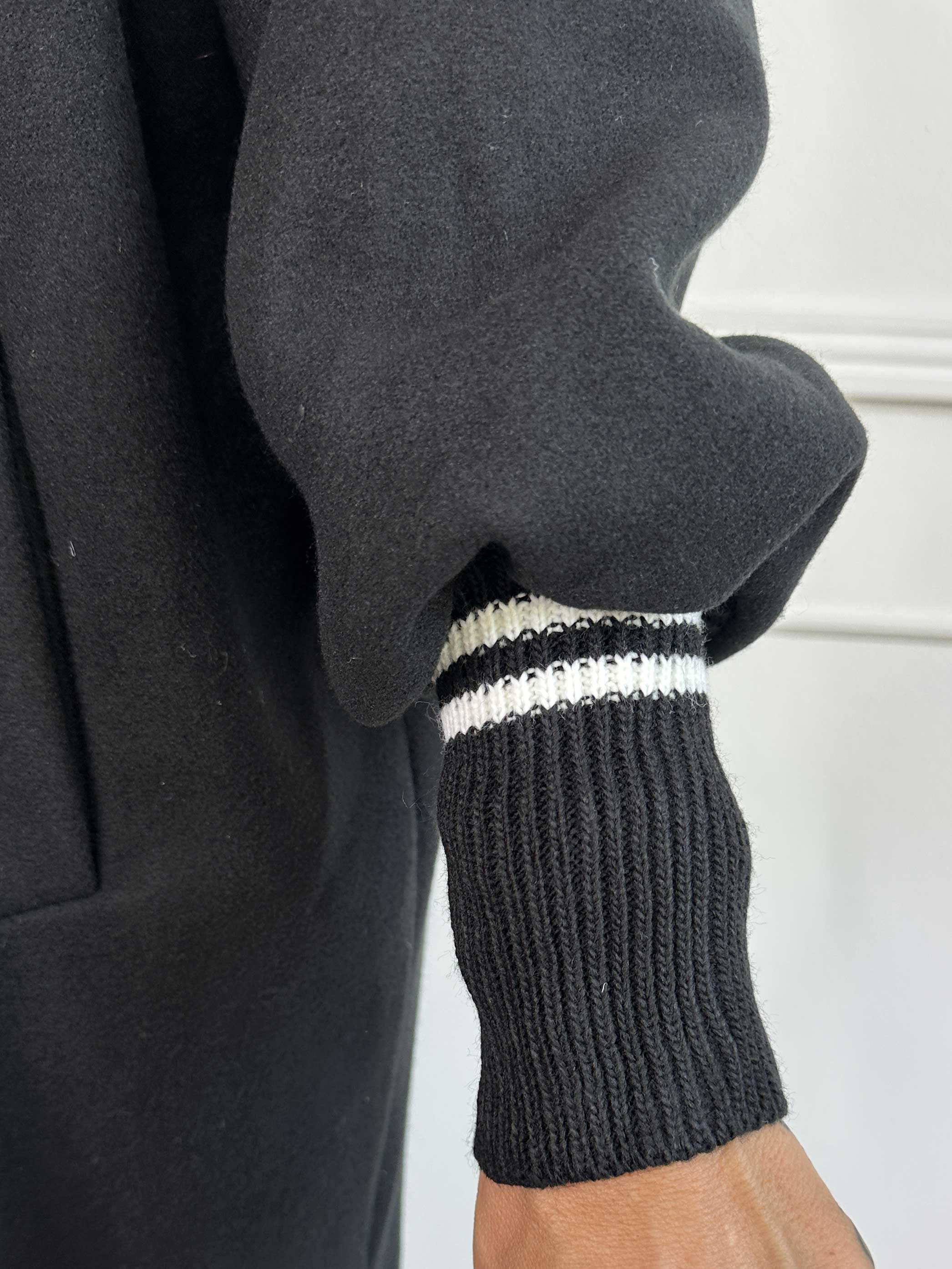 Nitas - Overgangsfrakke med strikket ærmestykke