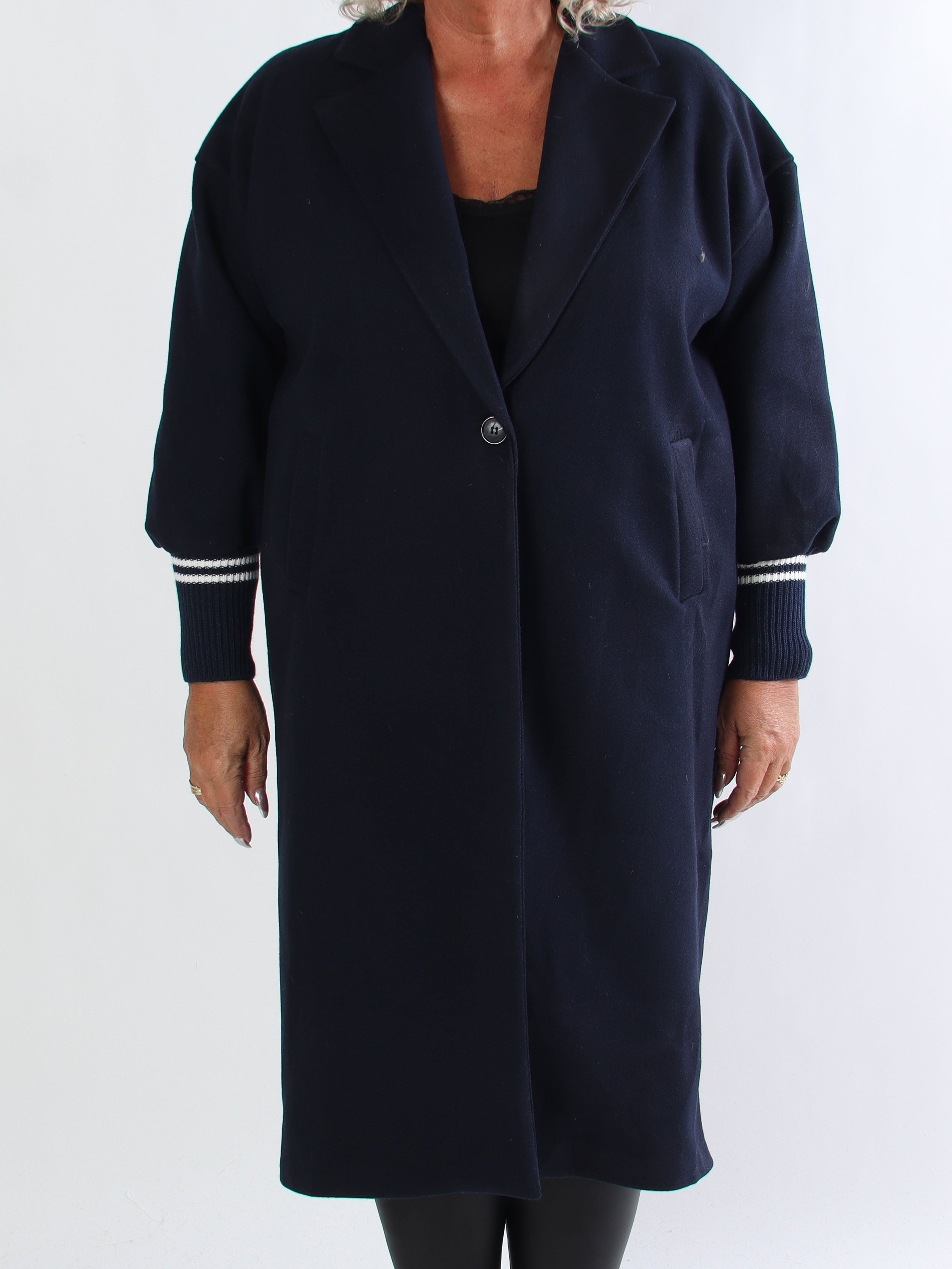 Nitas - Plus size overgangsjakke med strikket ærmestykke