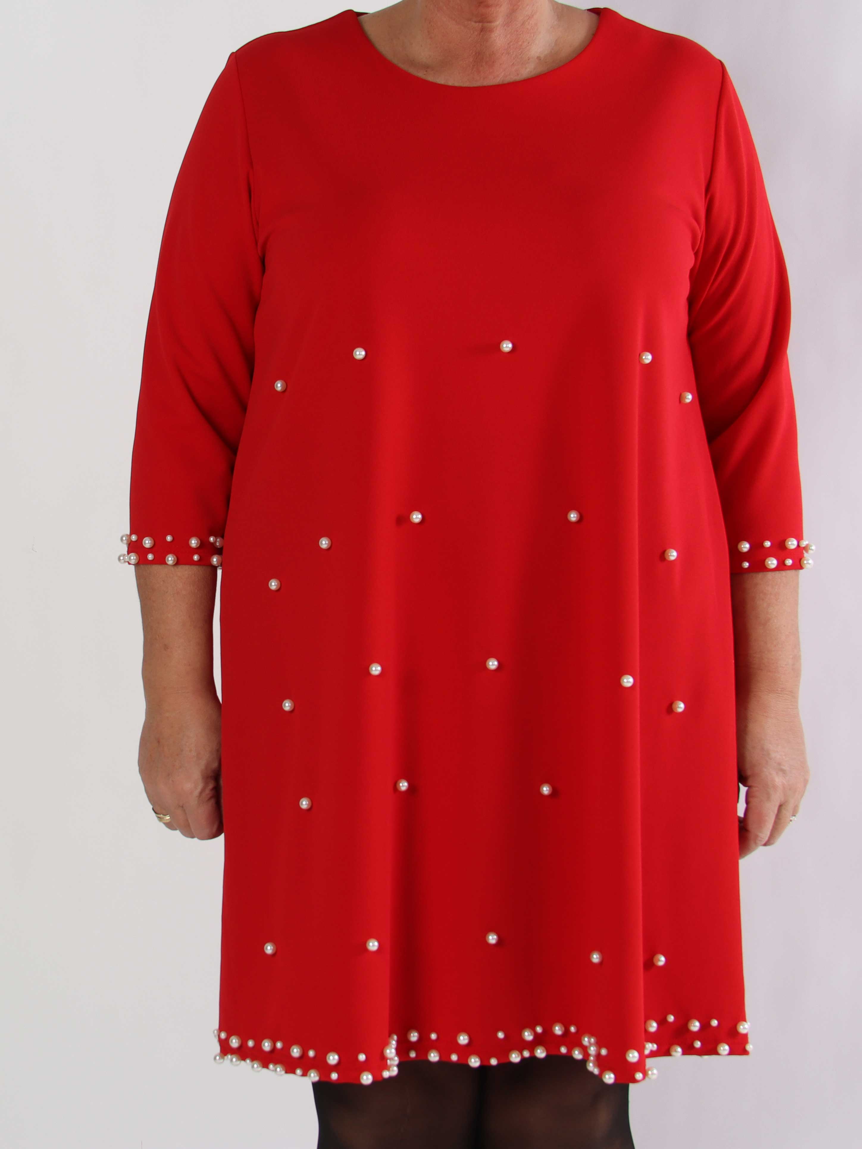 Obi - Klassisk plus size kjole med fine perler